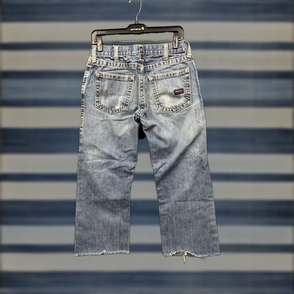 Ariat Ariat Jeans Mens 30 M5 Straight Fit Freyed Hem Medium Wash Denim Workwear 30x23 Vintage No Size 36 Belt? Size US 36 / EU 52 - 1 Thumbnail