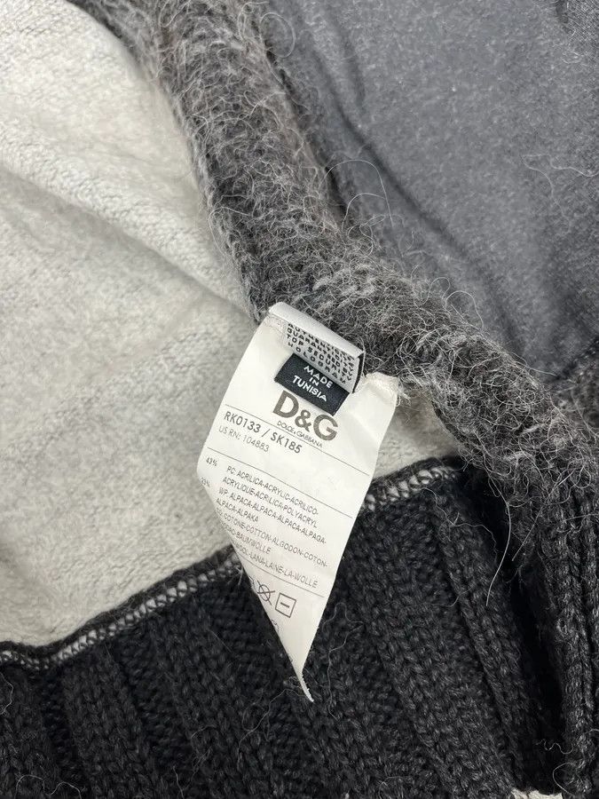 Dolce & Gabbana 2000s Dolce & Gabbana Gradient Grey Wool Zip-Up Sweater Size US M / EU 48-50 / 2 - 12 Thumbnail