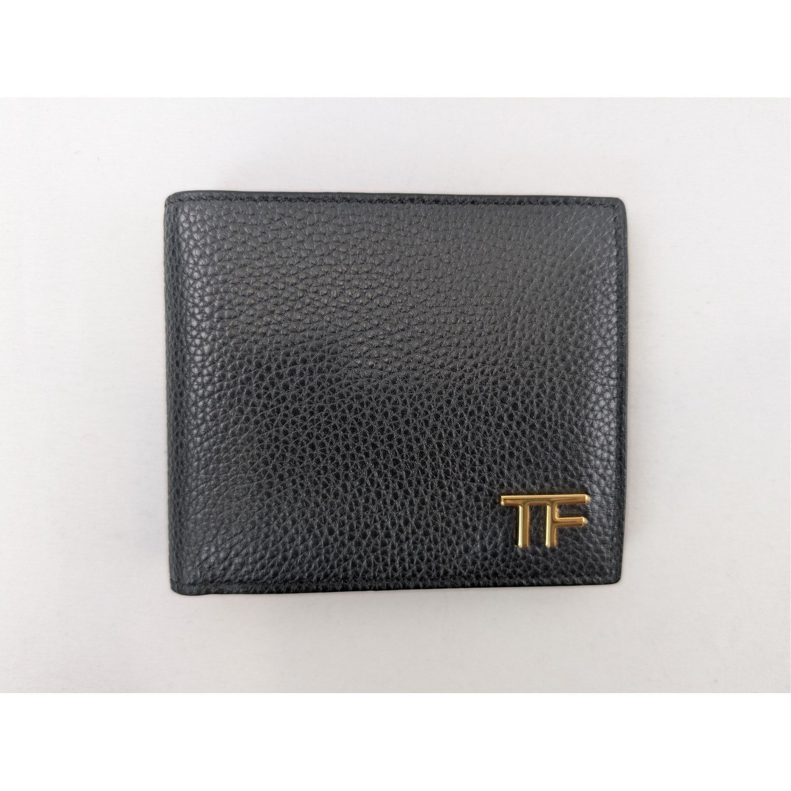 Tom Ford o1rshd1 Size: OS / Grained Leather Bi-Fold Wallet in Black Size ONE SIZE - 1 Thumbnail