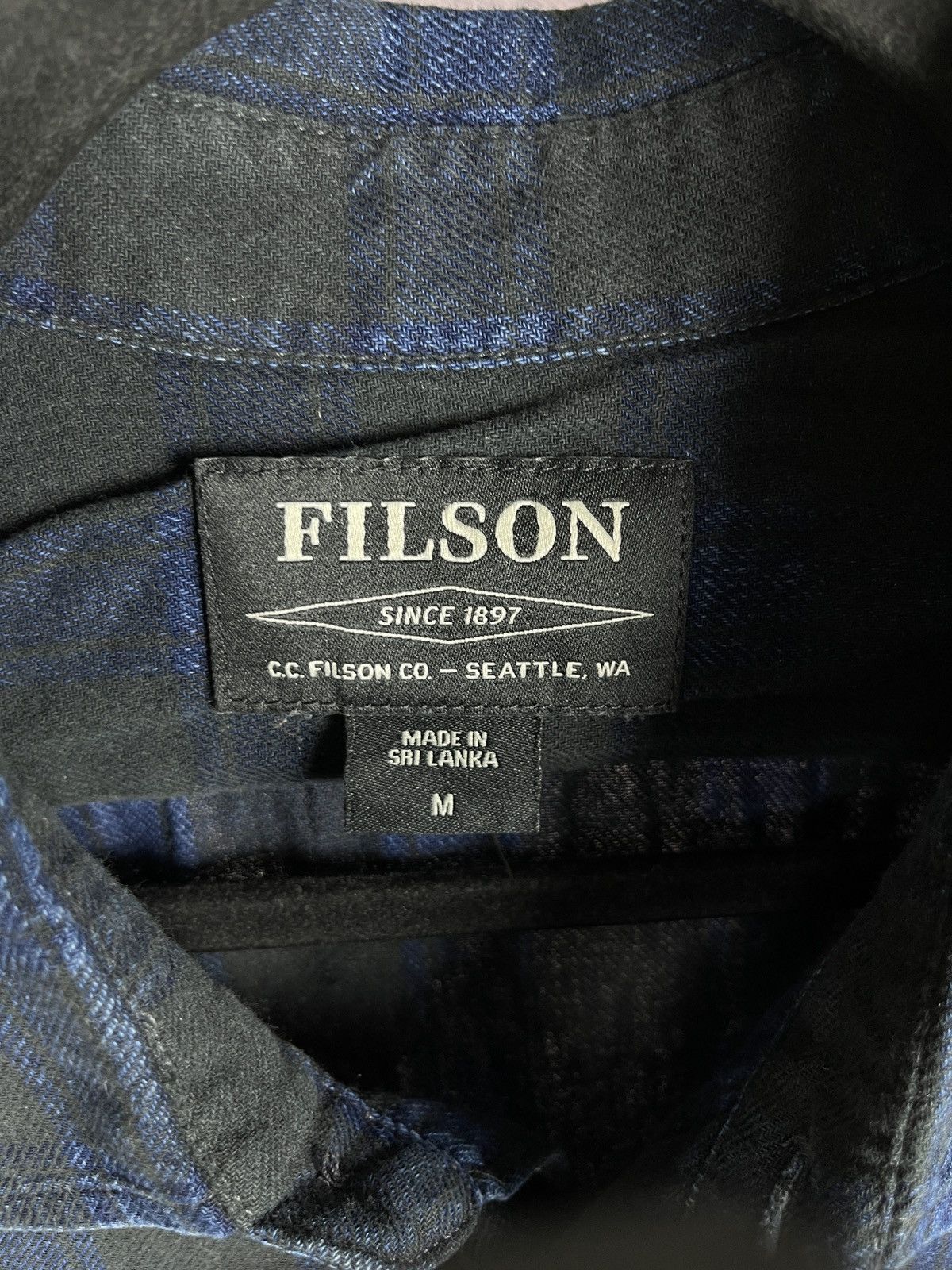 Filson Filson Indigo blue checkered flannel long sleeve shirt Size US M / EU 48-50 / 2 - 8 Thumbnail