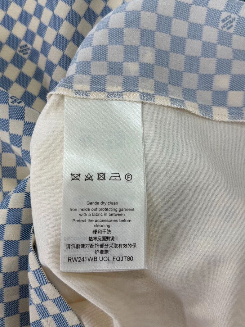 Louis Vuitton Louis Vuitton Blue and white checkerboard chain short slee Size US XS / EU 42 / 0 - 5 Thumbnail