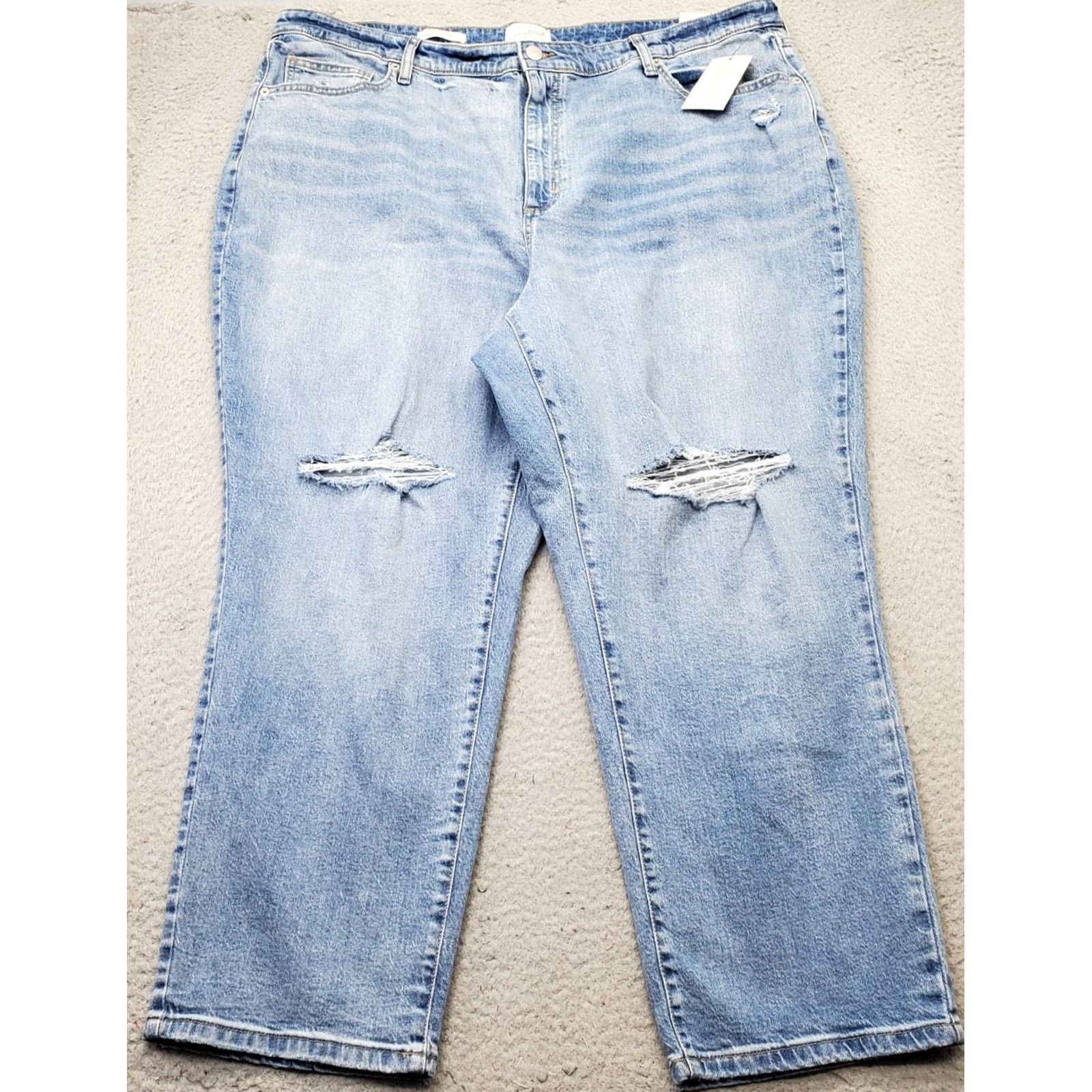 Vintage Universal Thread Skinny Jeans Women 24/R Blue Denim High Rise Stretch 5-Pocket Size 42" / US 20 - 2 Thumbnail