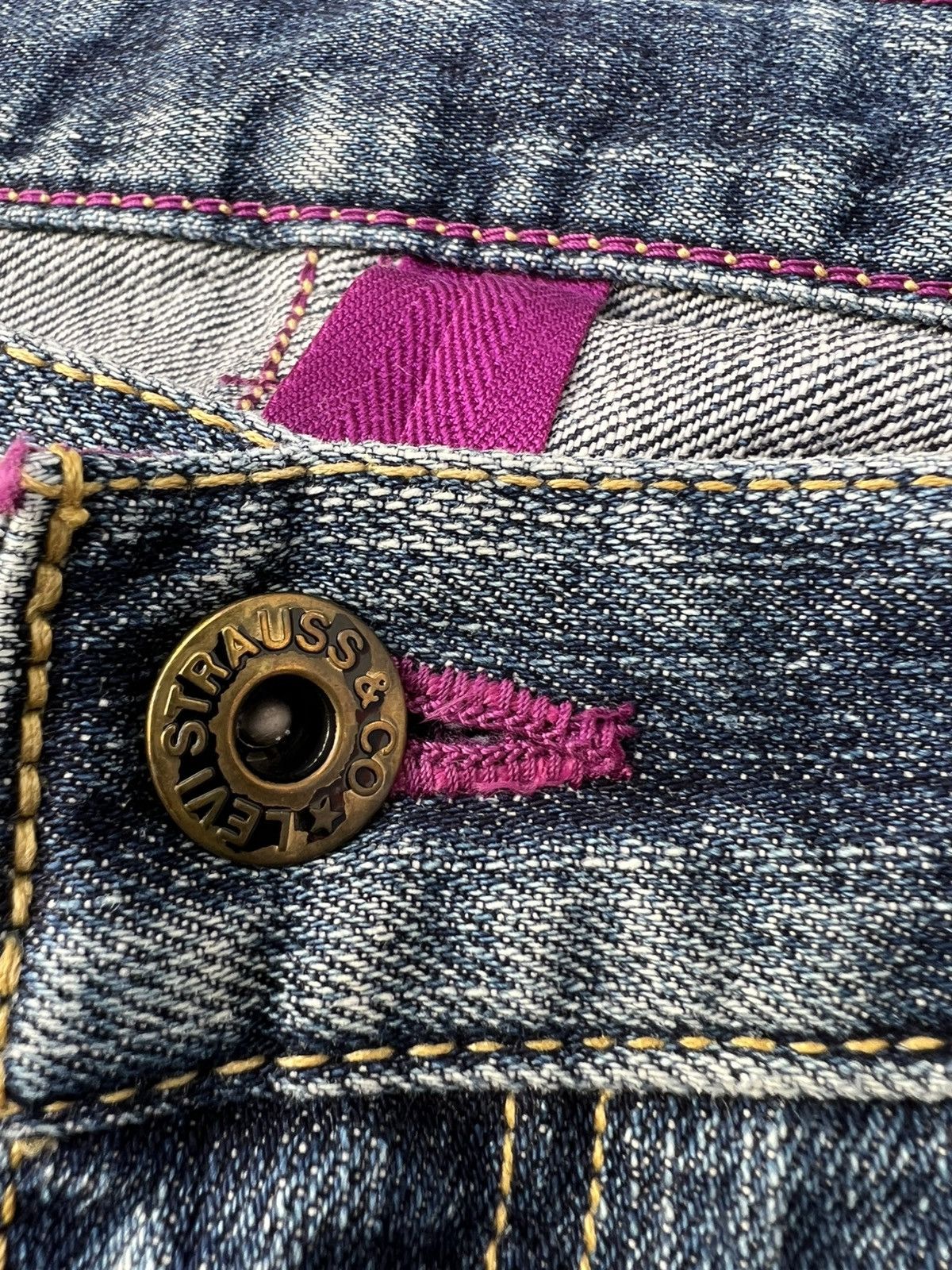 Levi's 💥Baggy💥Vintage Levi’s 503 Distressed Mud Wash Jean Size US 35 - 14 Thumbnail