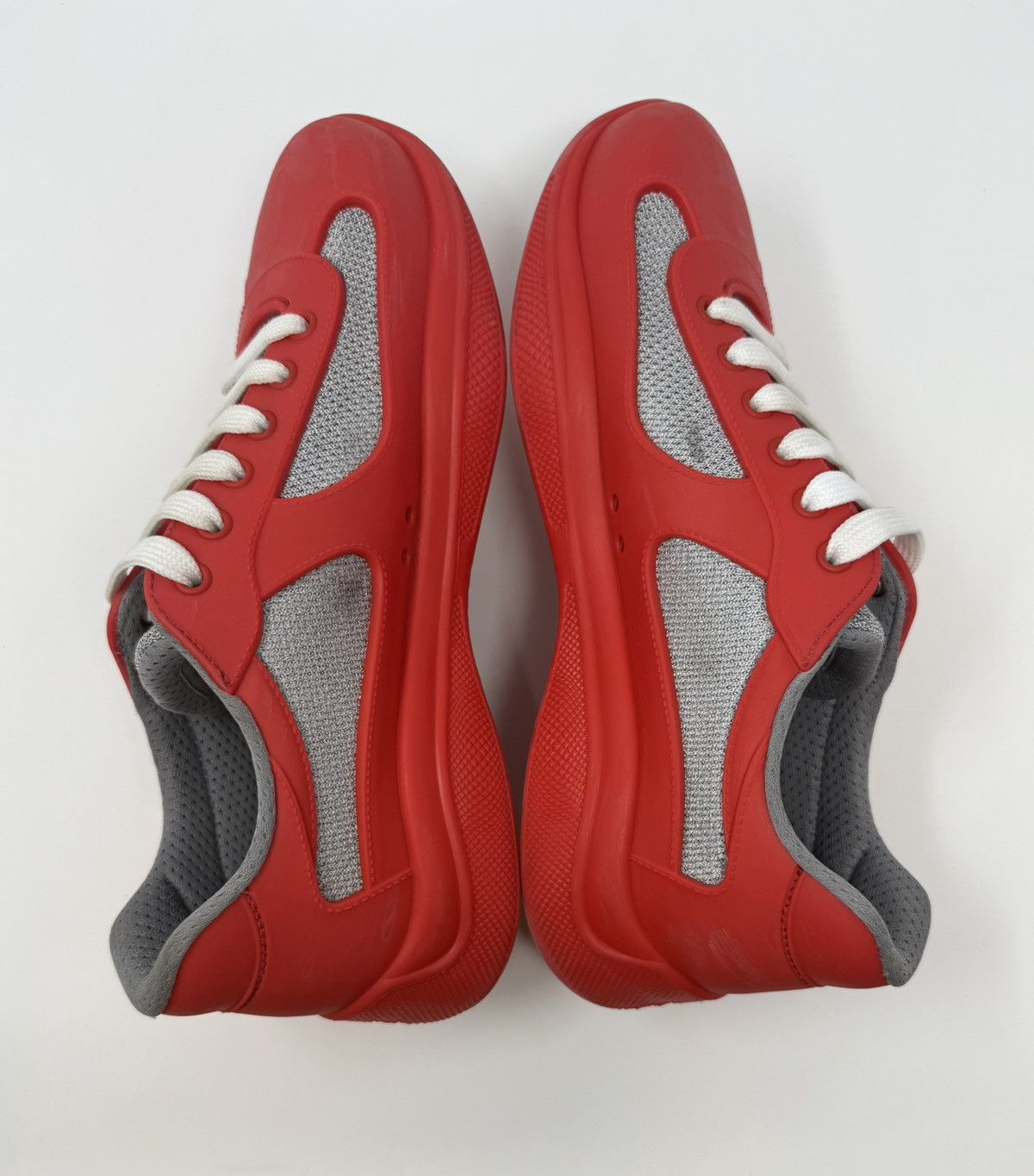 Prada Prada Americas Cup Rubber Sneaker Red Size US 8 / EU 41 - 4 Thumbnail