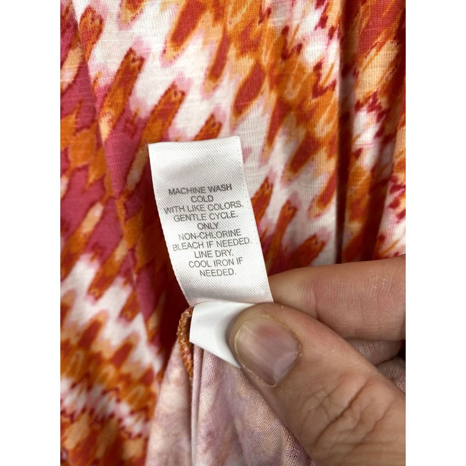 J. Jill J. Jill Maxi Dress Womens XL Orange Floral Boho Sleeveless Knit V-Neck Pullover Size XL / US 12-14 / IT 48-50 - 7 Thumbnail