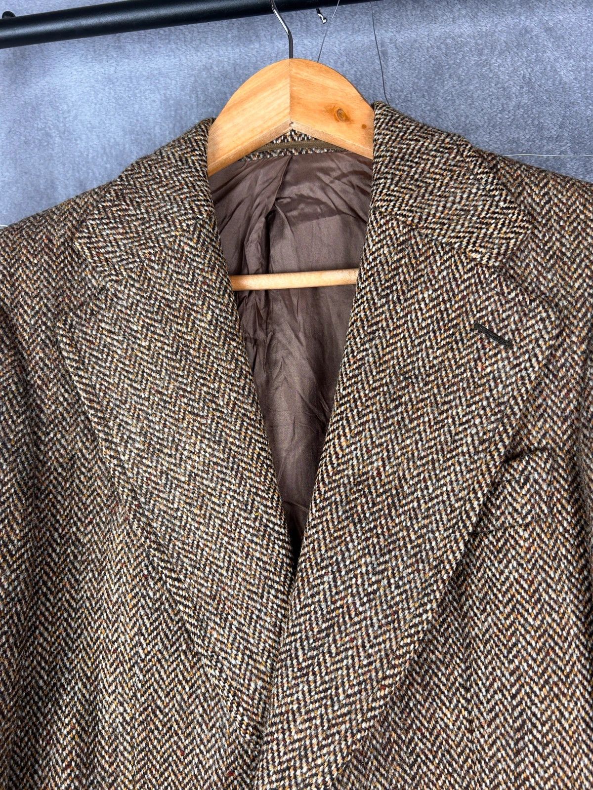 Harris Tweed Harris Tweed Woolen blazer classic brown beige Size 48L - 3 Thumbnail