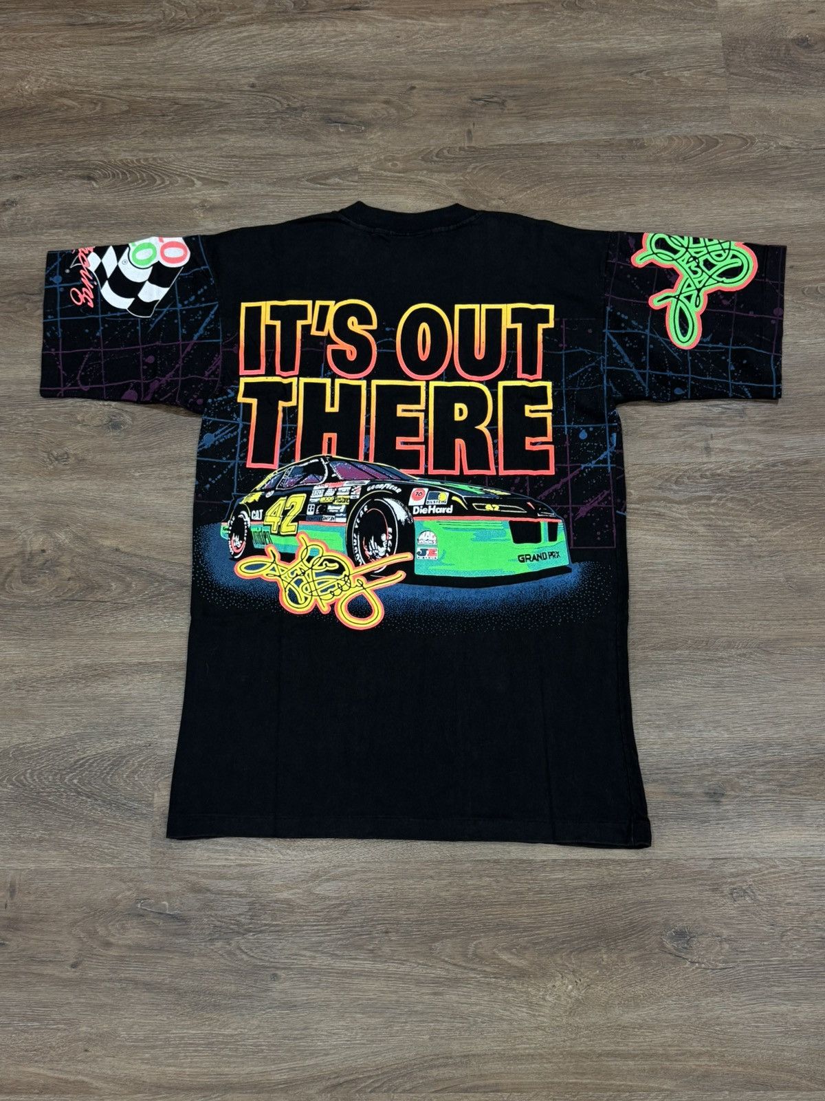NASCAR Vintage 1993 Kyle Petty Mello Yello NASCAR AOP T-Shirt Size US M / EU 48-50 / 2 - 2 Thumbnail