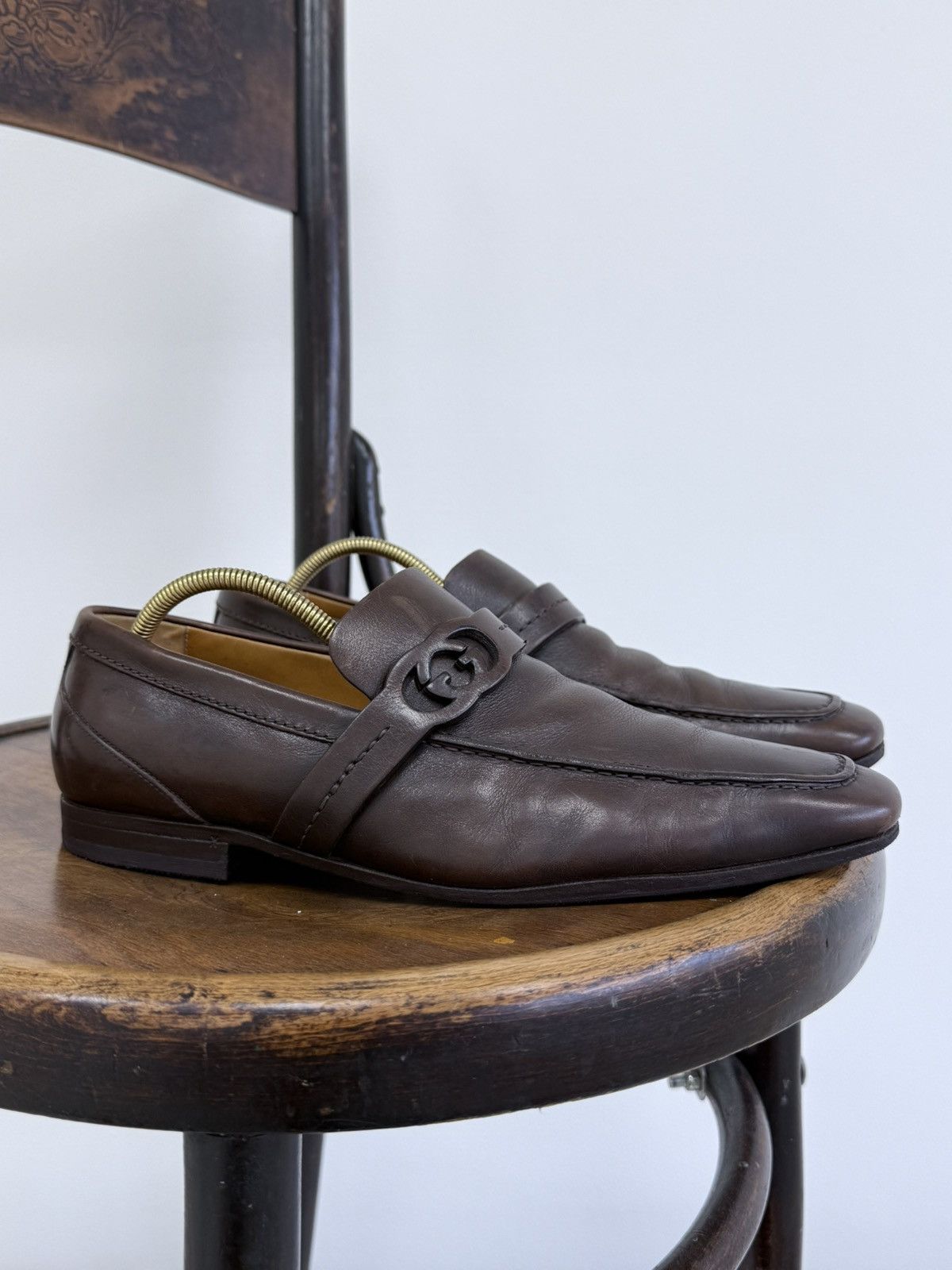 Gucci Gucci Brown Leather Loafer Shoes Size US 8 / EU 41 - 2 Thumbnail