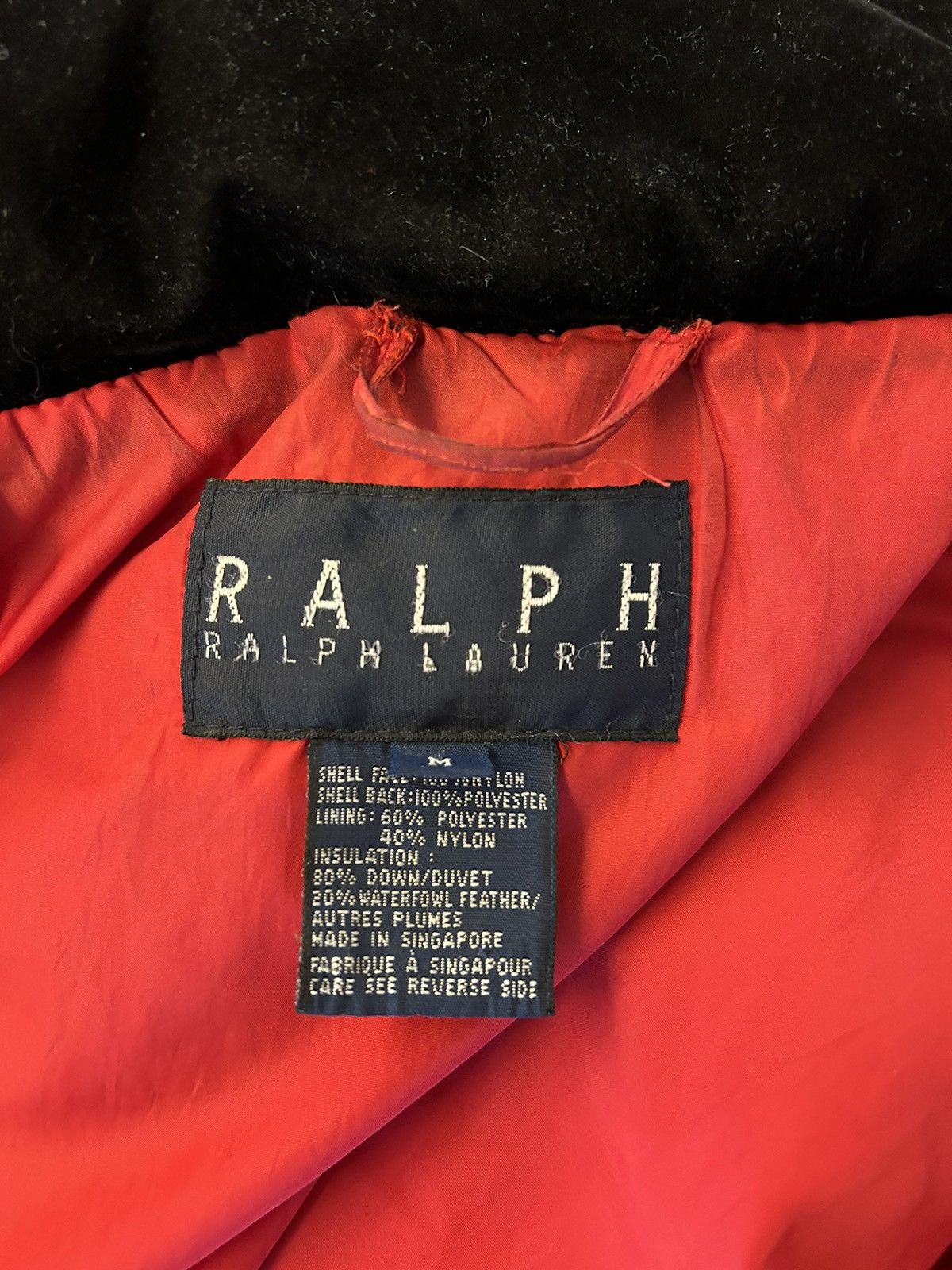 Ralph Lauren × Vintage RALPH LAUREN VINTAGE VELVET MEN'S BLACK PUFFER WINTER JACKET Size US M / EU 48-50 / 2 - 6 Thumbnail