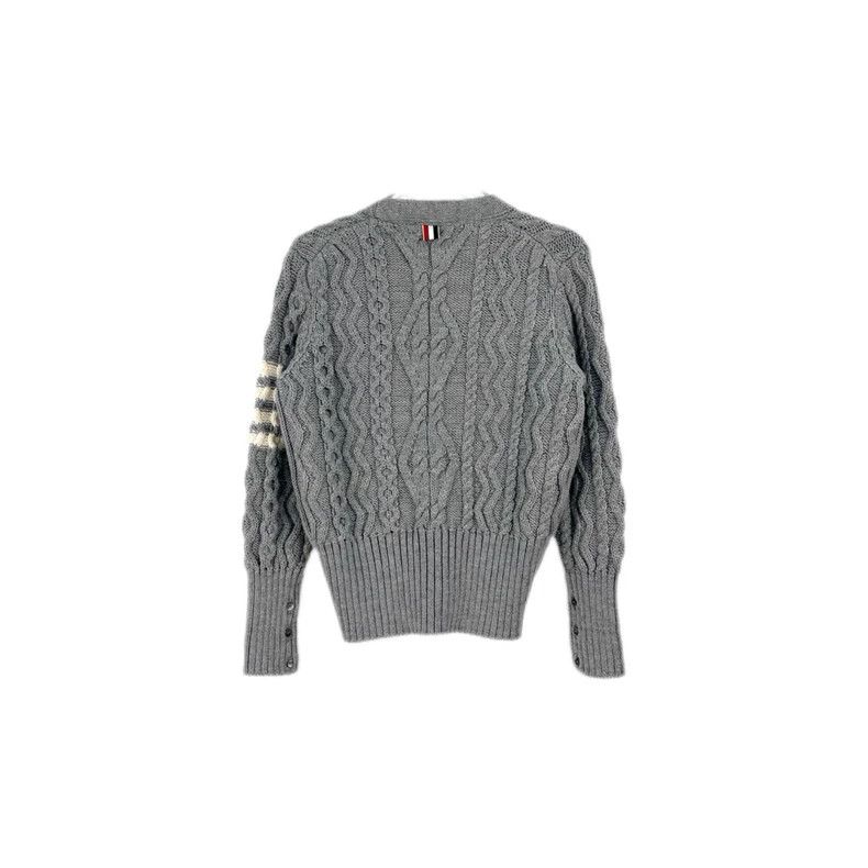 Thom Browne Thom Browne Size 44Light Grey Bold String 4-button Cardigan Size US S / EU 44-46 / 1 - 2 Thumbnail