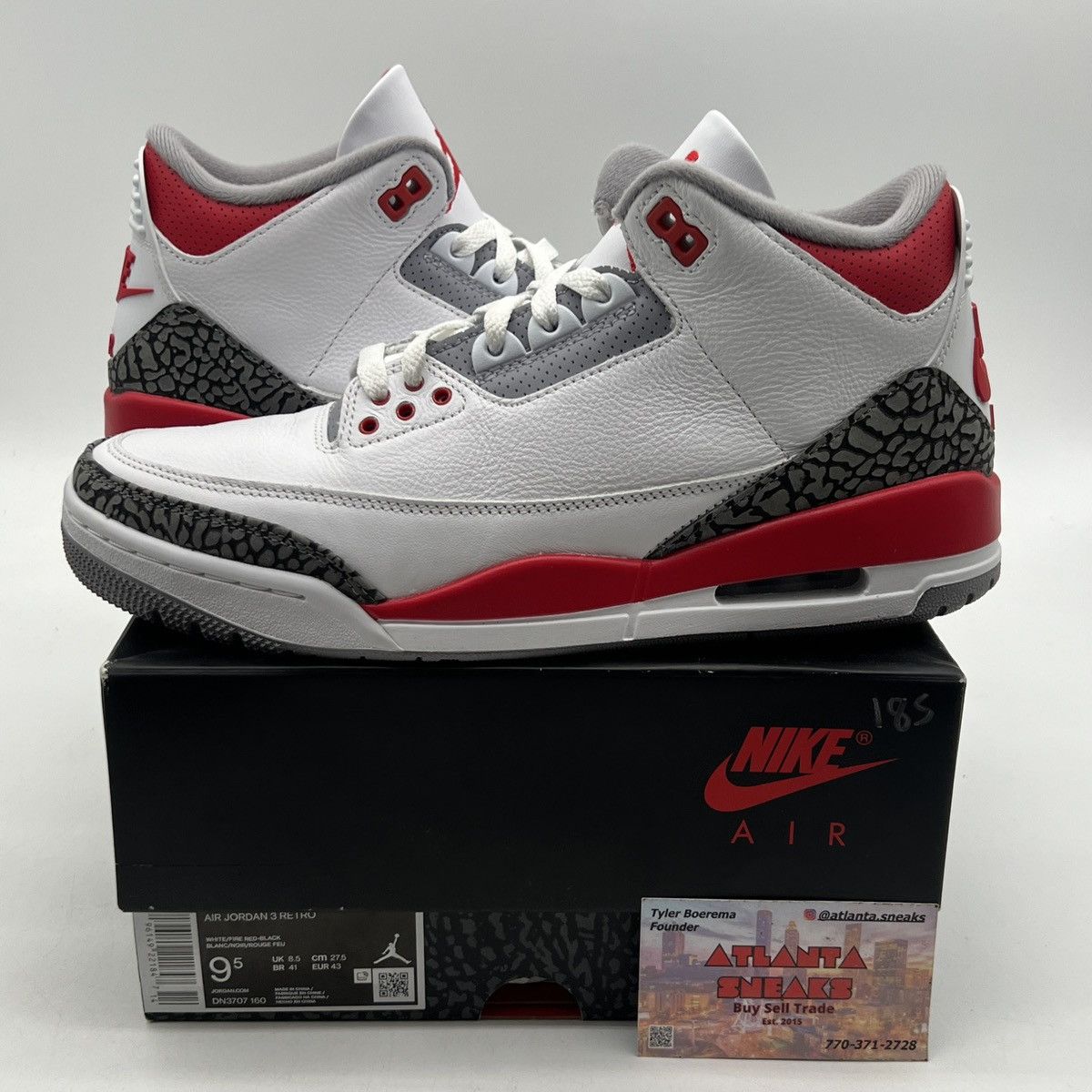 Jordan Brand Air Jordan 3 fire red Size US 9.5 / EU 42-43 - 1 Thumbnail