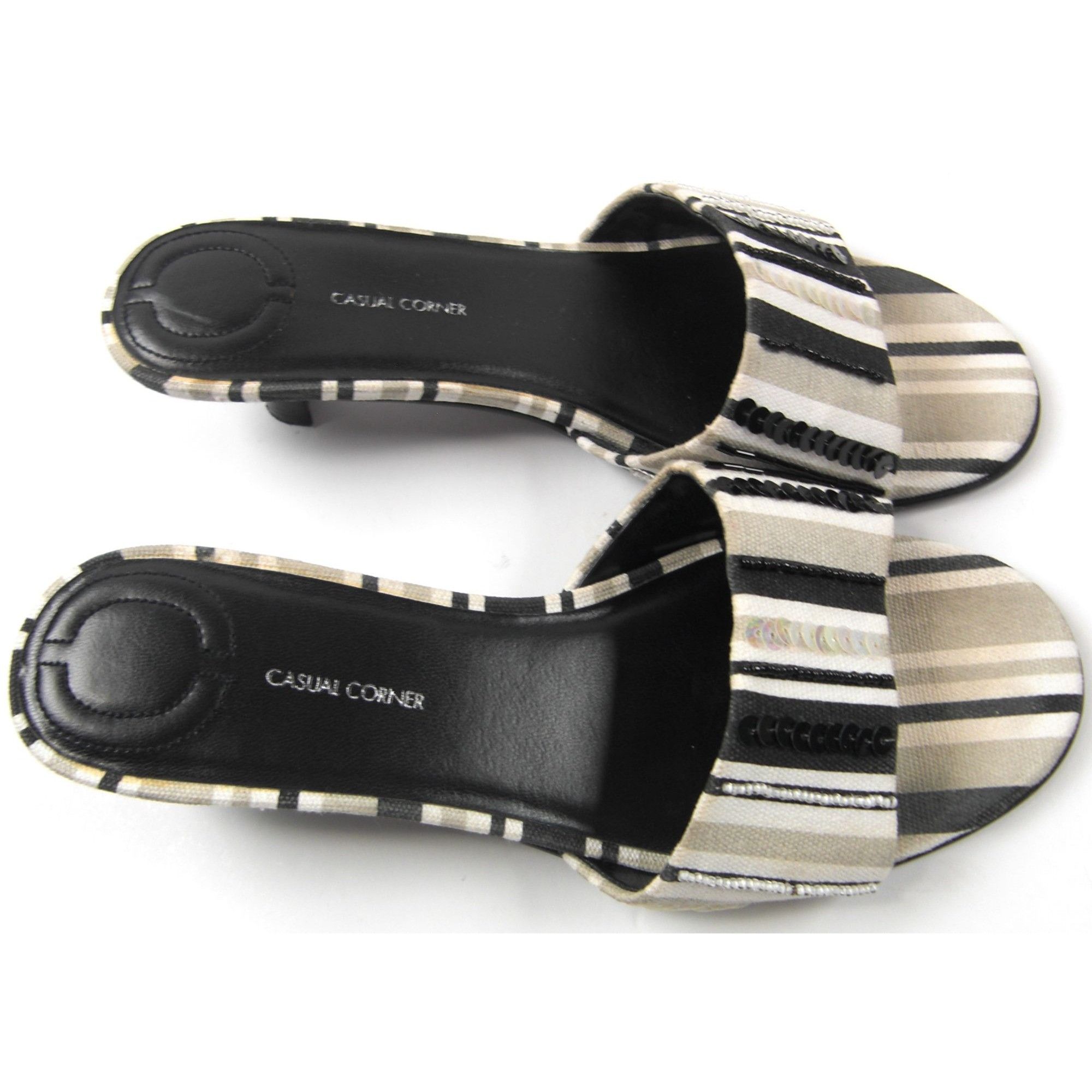 Other Casual Corner Flat Striped Opened Toe Sandals Women's Size 7 Size US 7 / IT 37 - 2 Thumbnail