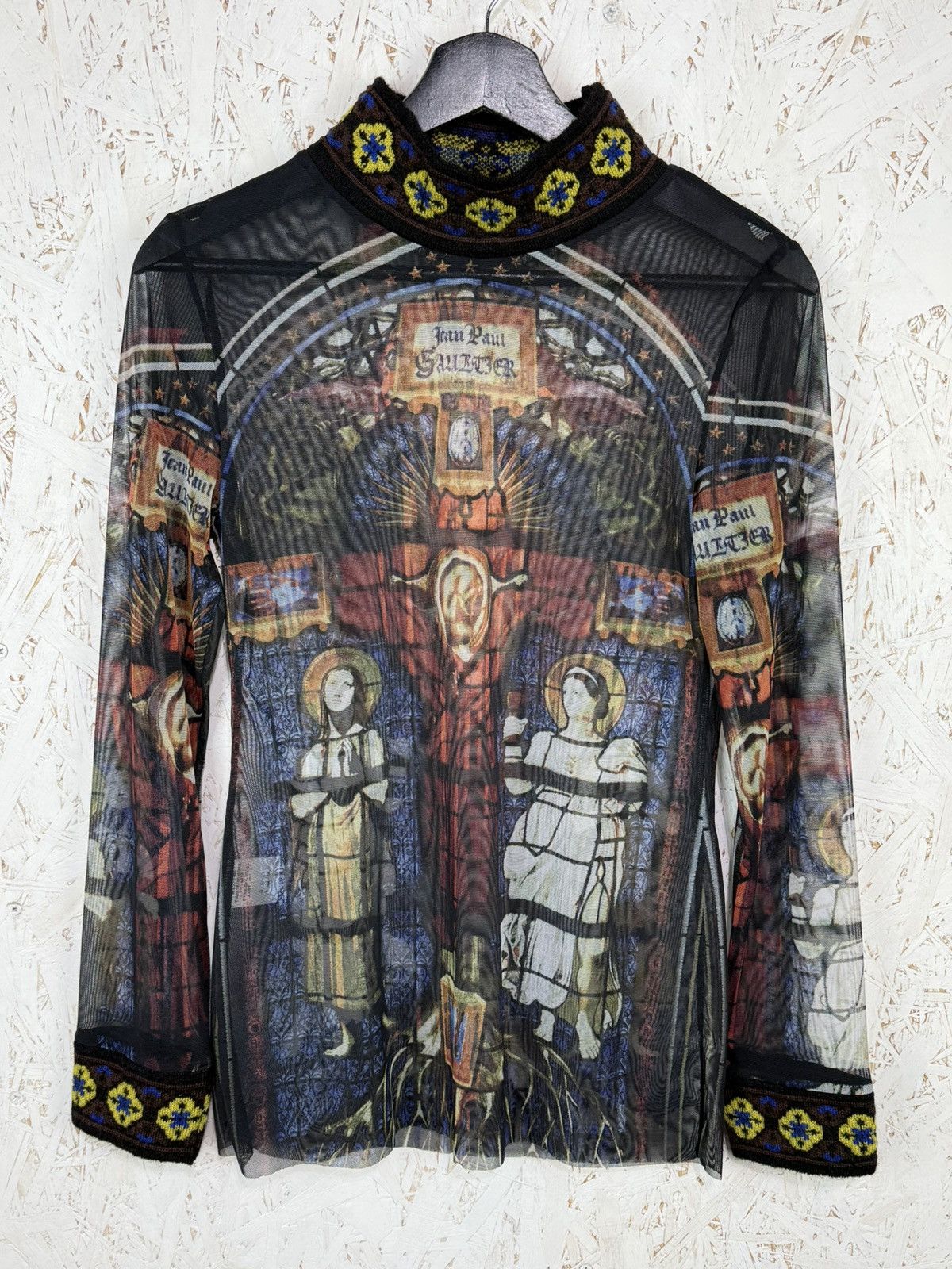 Jean Paul Gaultier Jean Paul Gaultier FW98 Cathedral Mesh Power Net Long Sleeve Size S / US 4 / IT 40 - 1 Thumbnail