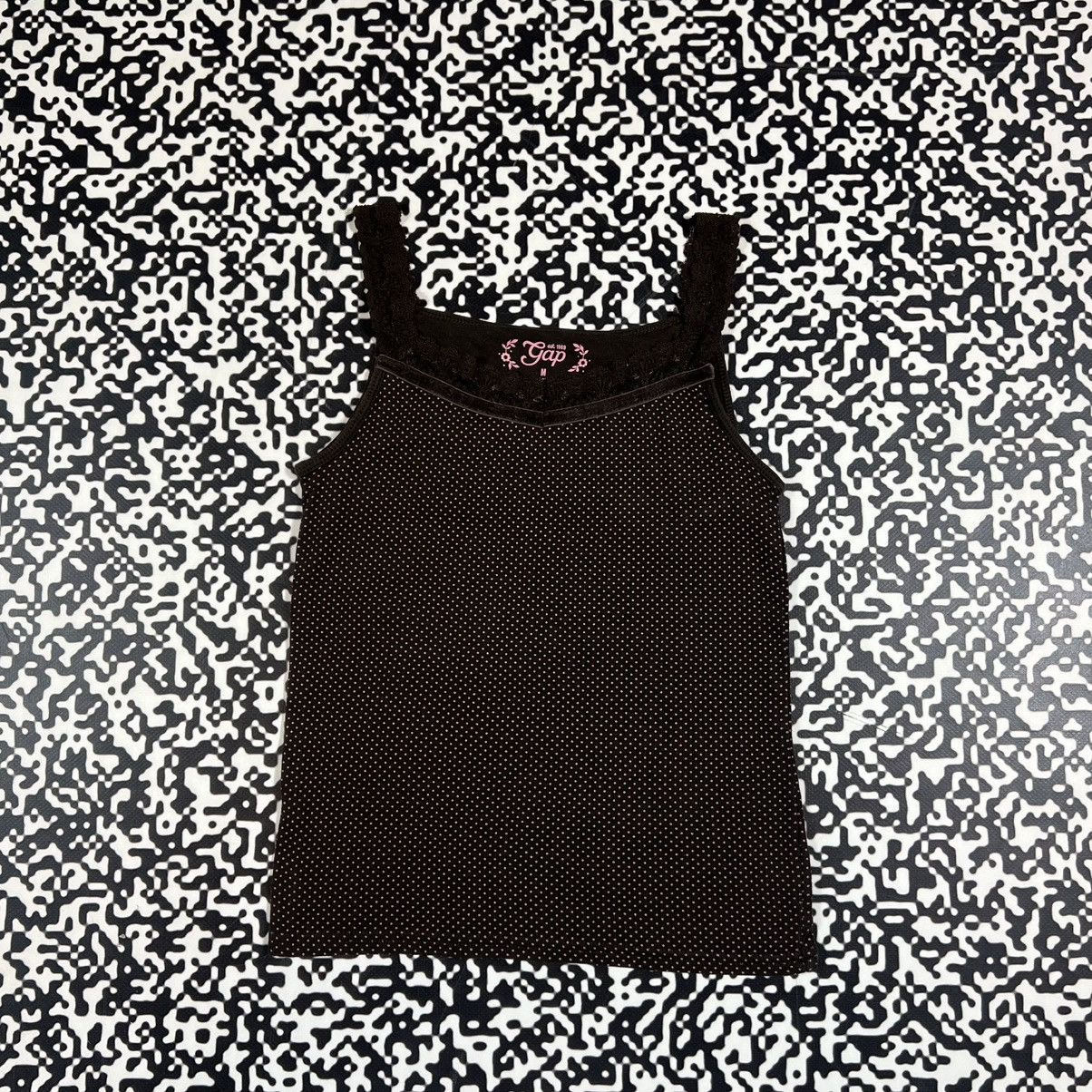Gap Vintage Y2K Gap Brown Tank Top Retro 90s Style Size S / US 4 / IT 40 - 2 Thumbnail