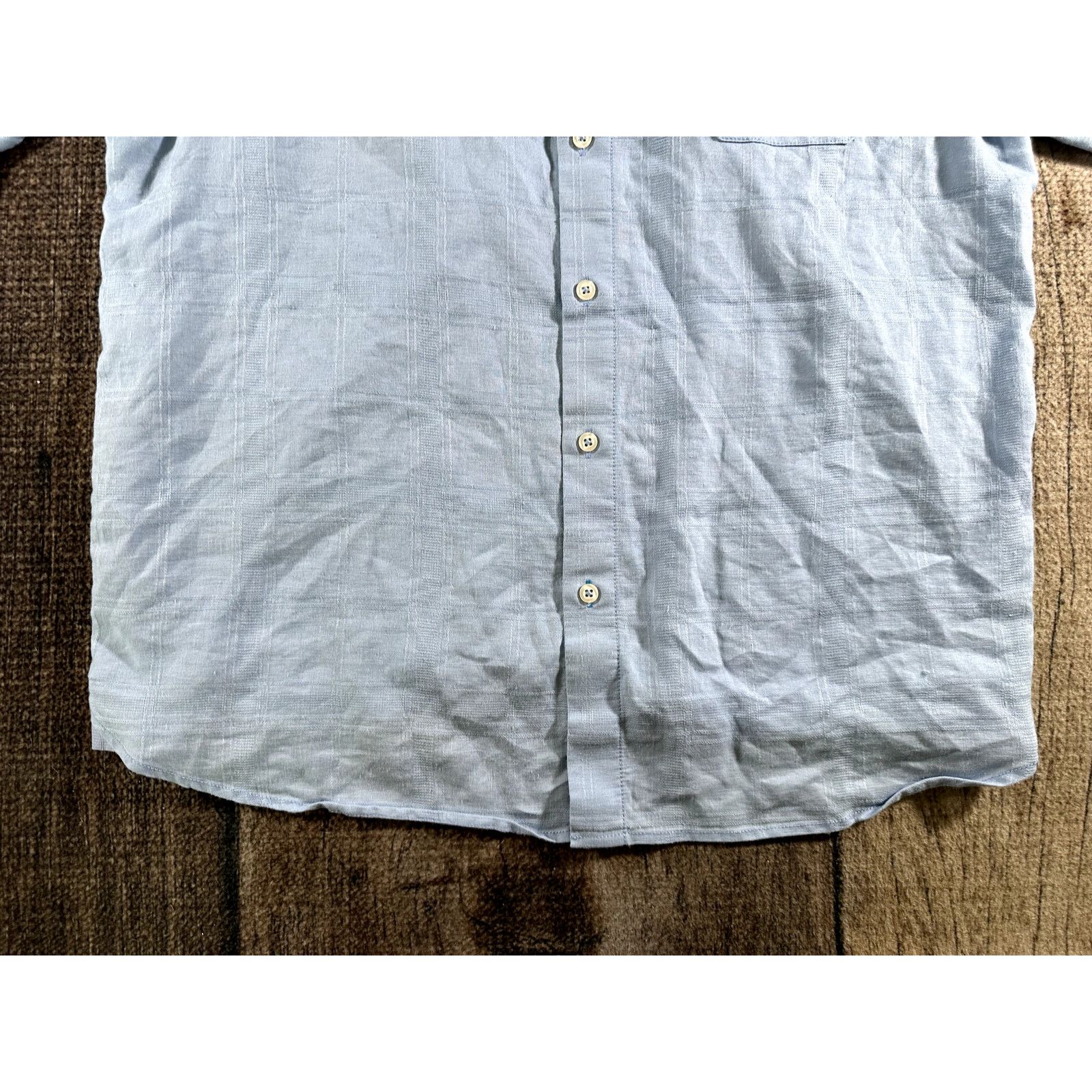 Tommy Bahama Tommy Bahama Shirt Long Sleeve Button Down Blue Linen Blend Size US L / EU 52-54 / 3 - 3 Thumbnail