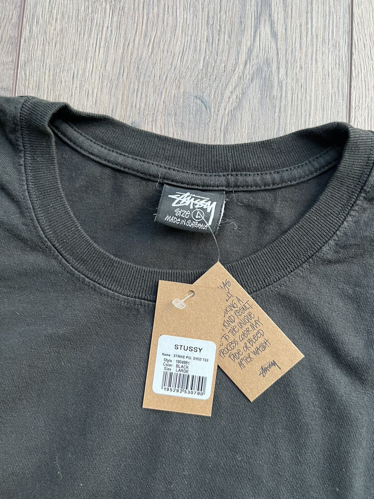 Stussy Stussy Strike Pigment Dyed Tee Large “Black” Size US L / EU 52-54 / 3 - 3 Thumbnail