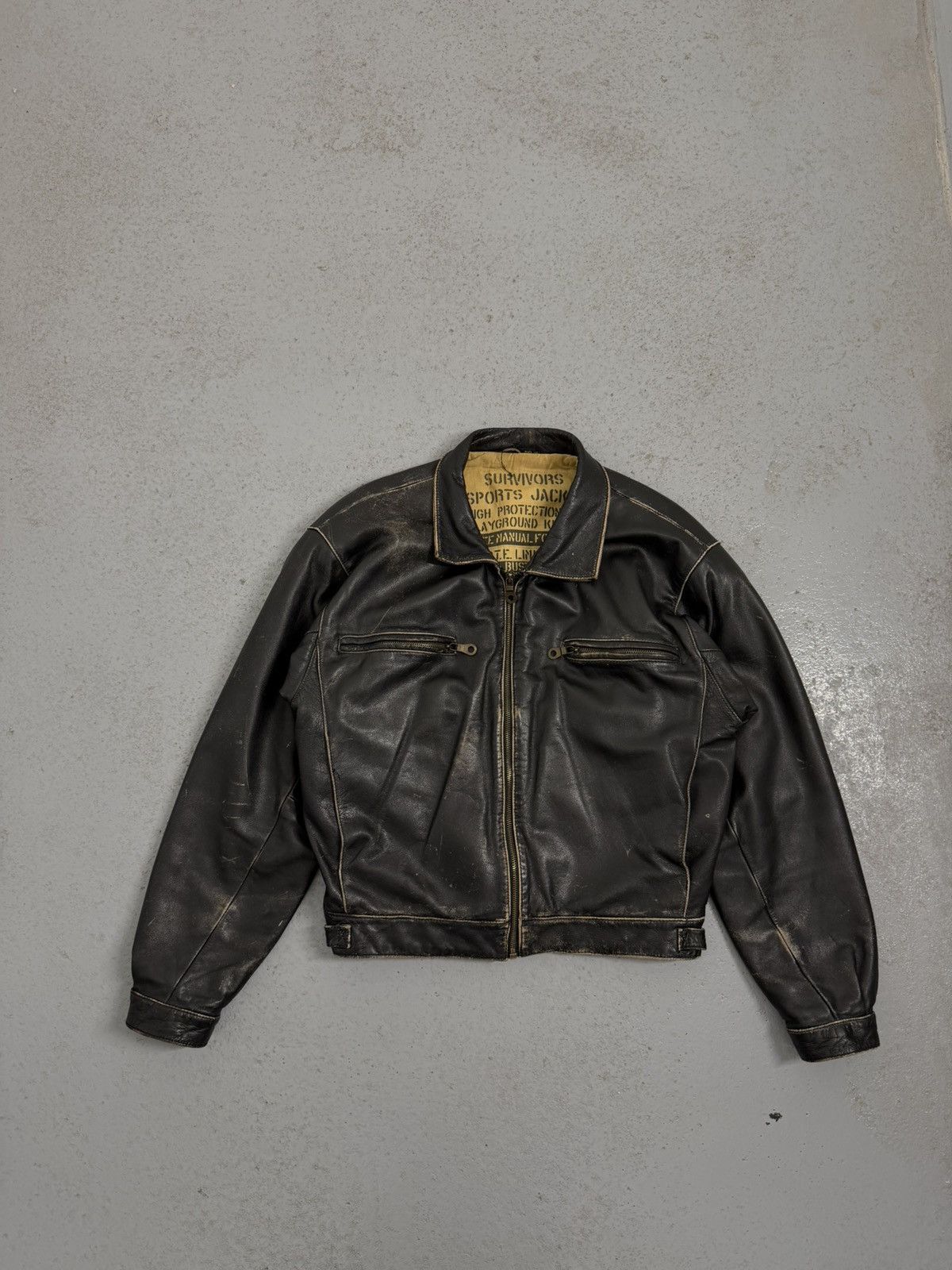 Genuine Leather Vintage Altantic Shores Key West Florida Leather Jacket Size US M / EU 48-50 / 2 - 1 Thumbnail
