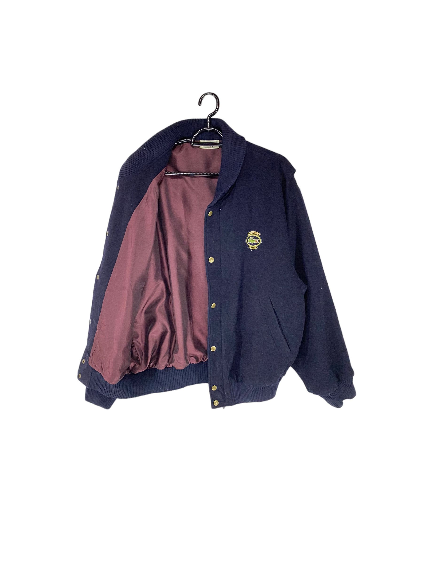 Lacoste × Vintage 90s Lacoste shawl collar satin line wool bomber jacket Size US L / EU 52-54 / 3 - 3 Thumbnail