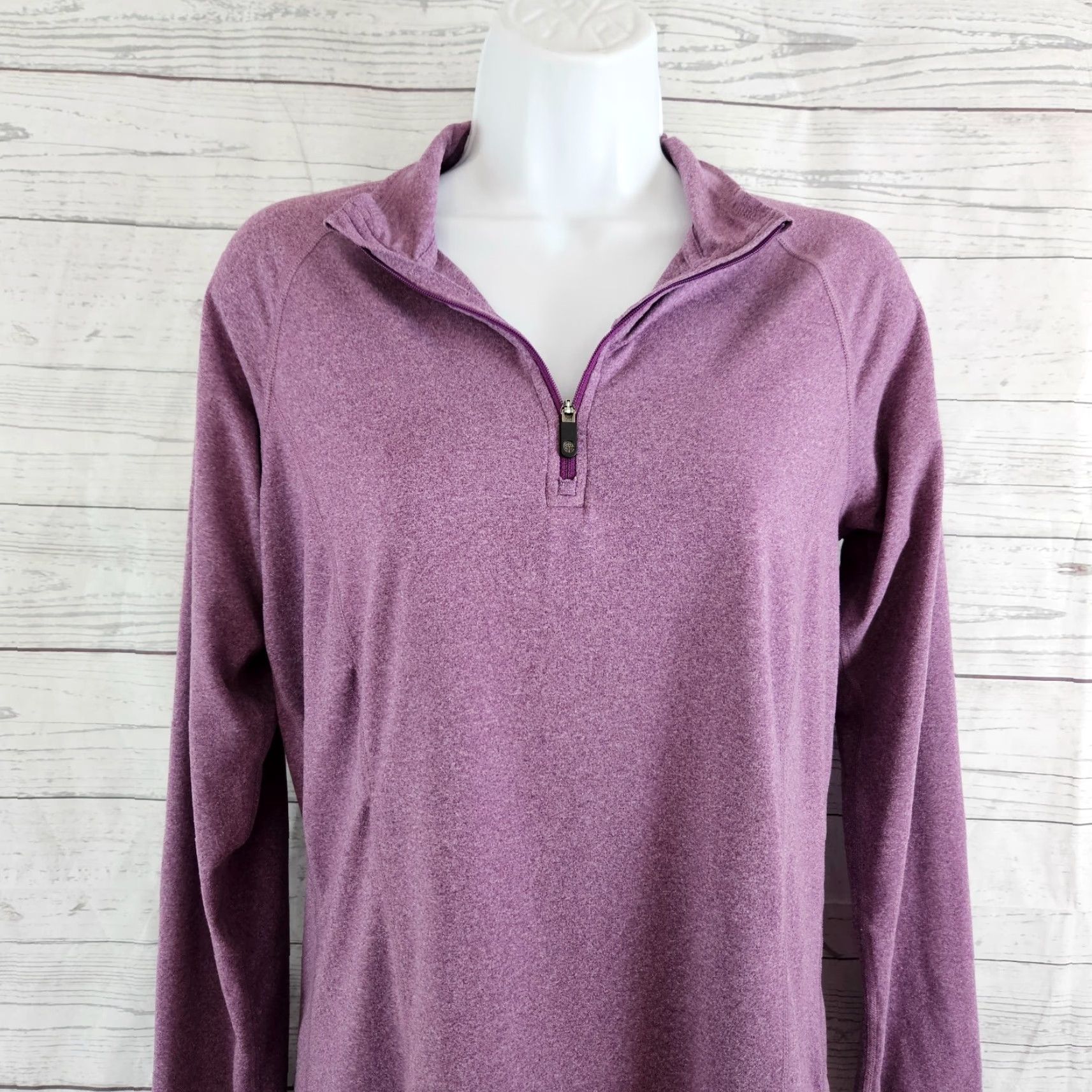 Vintage REI Co Op Womens 1/4 Zip Pullover Purple Long Sleeve M Medium Casual Activewear Women Size M / US 6-8 / IT 42-44 - 3 Thumbnail
