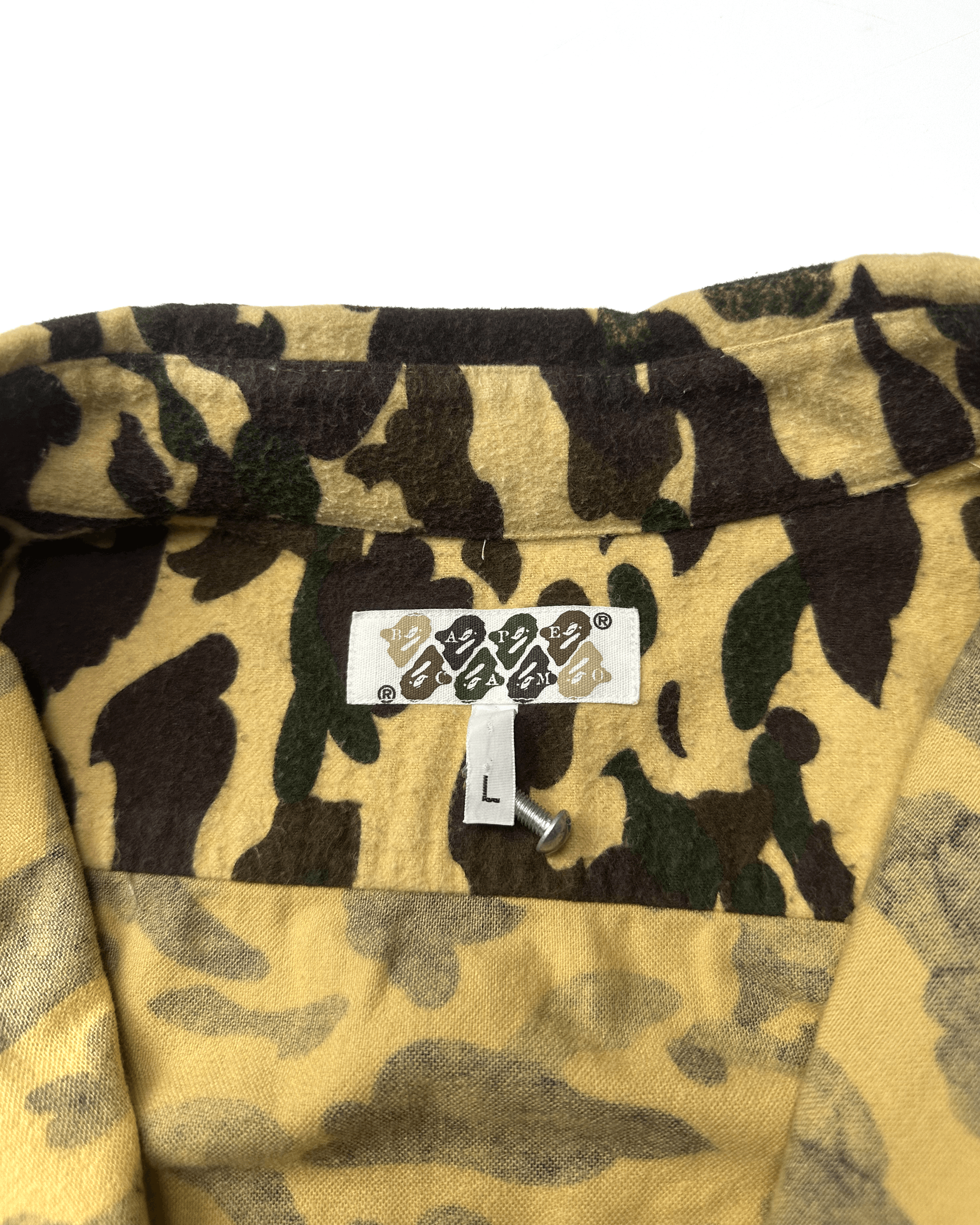 Bape 90's Bape Camo Chamois Shirt (L) Size US L / EU 52-54 / 3 - 2 Thumbnail