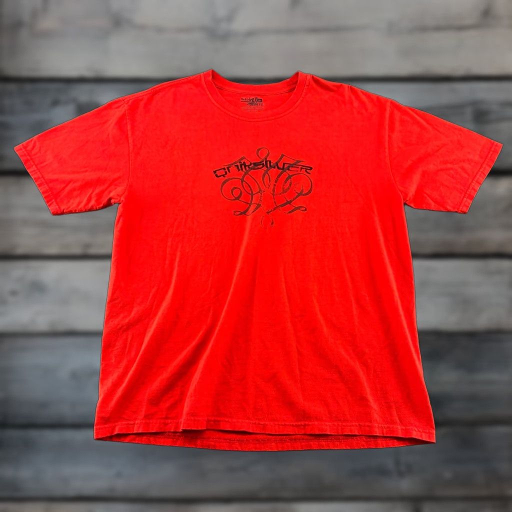 Quiksilver VINTAGE Quicksilver Shirt Mens XL Red Graphic Spellout Slim Fit Cyber Skater Y2K Size US XL / EU 56 / 4 - 1 Thumbnail