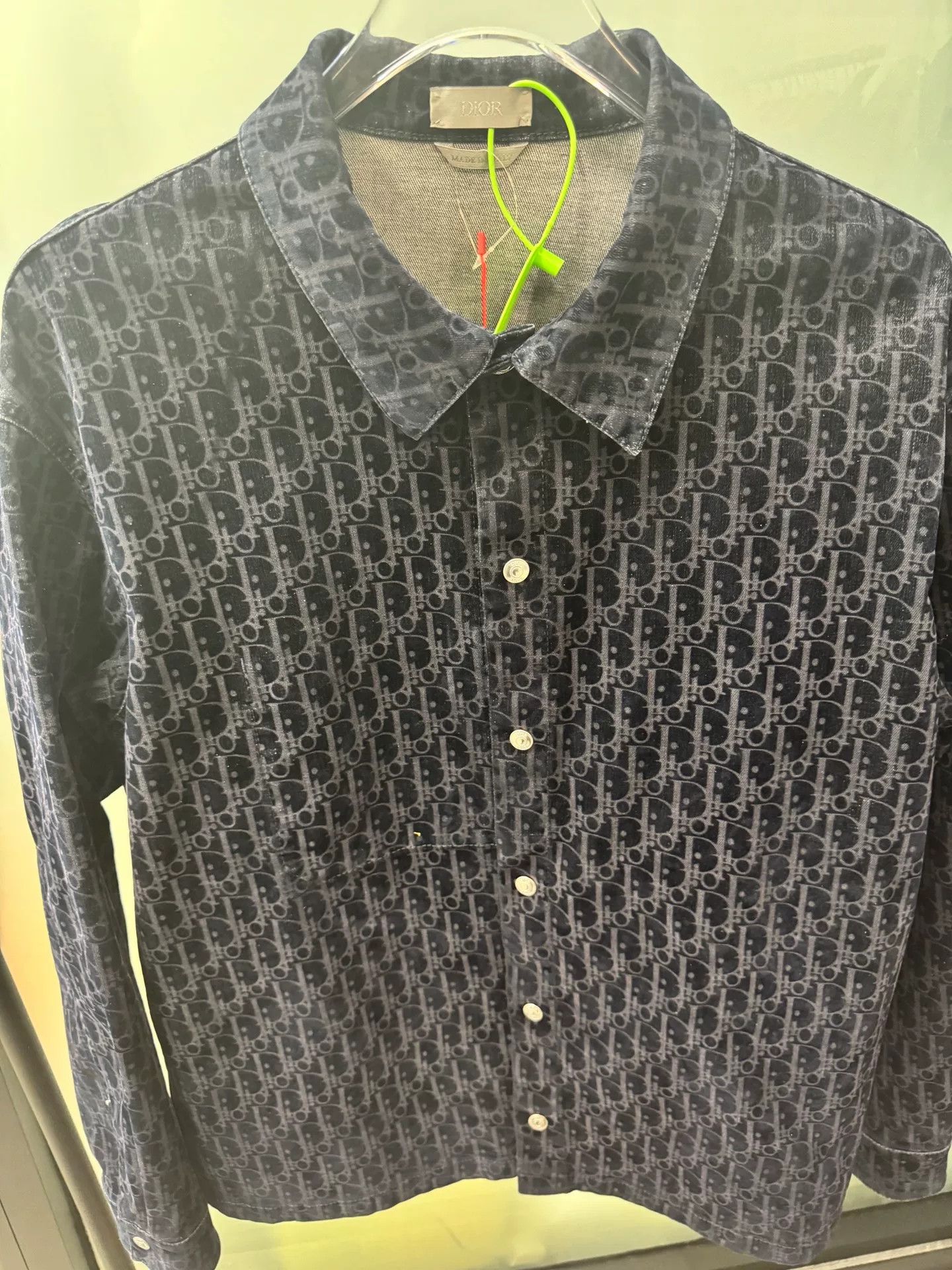 Dior Logo Flocked Shirt Jacket