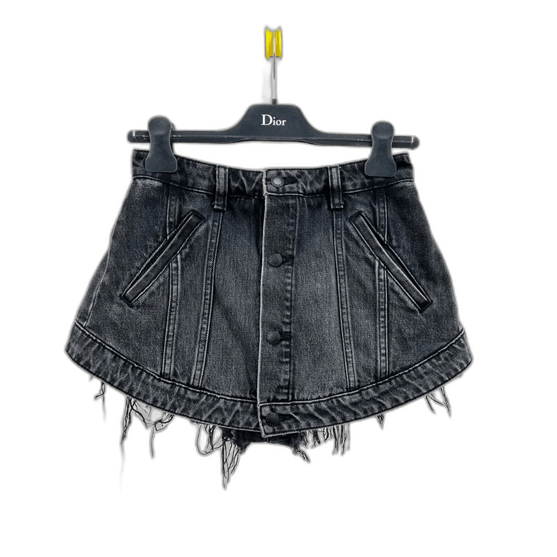 Alexander Wang Alexander Wang Denim Skirt with Fraying Size 26" / US 2 / IT 38 - 1 Thumbnail