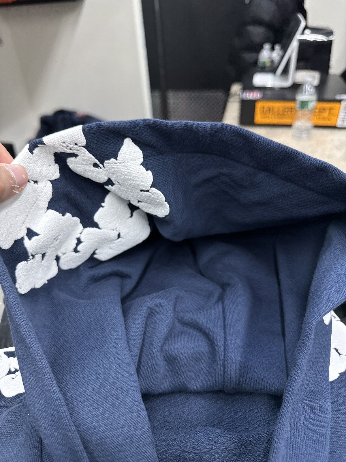 DENIM TEARS Denim Tears Navy Flower Hoodie Size US M / EU 48-50 / 2 - 10 Thumbnail