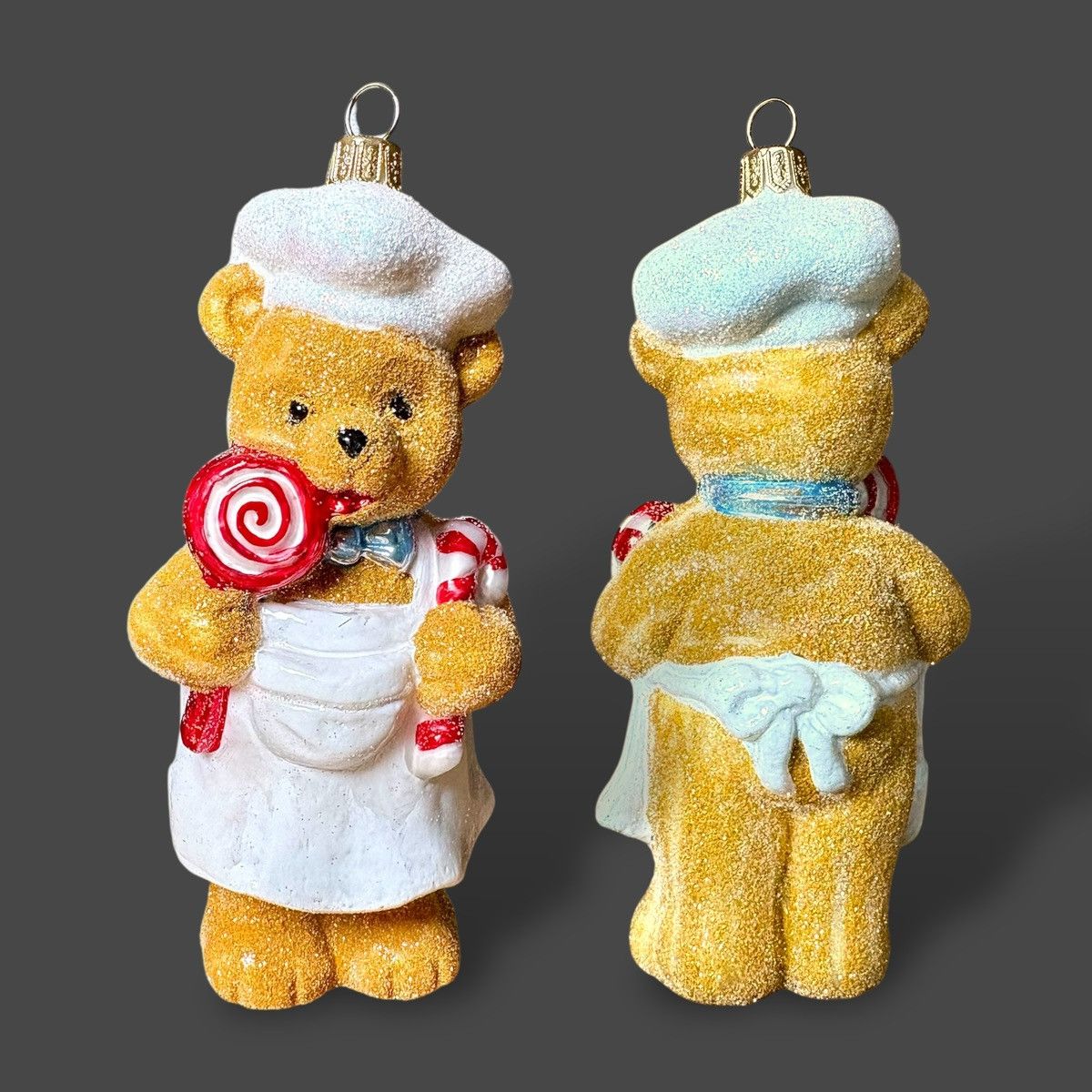 Other Max Glass Teddy Bear Pastry Chef Ornament 5.5” Size ONE SIZE - 5 Thumbnail