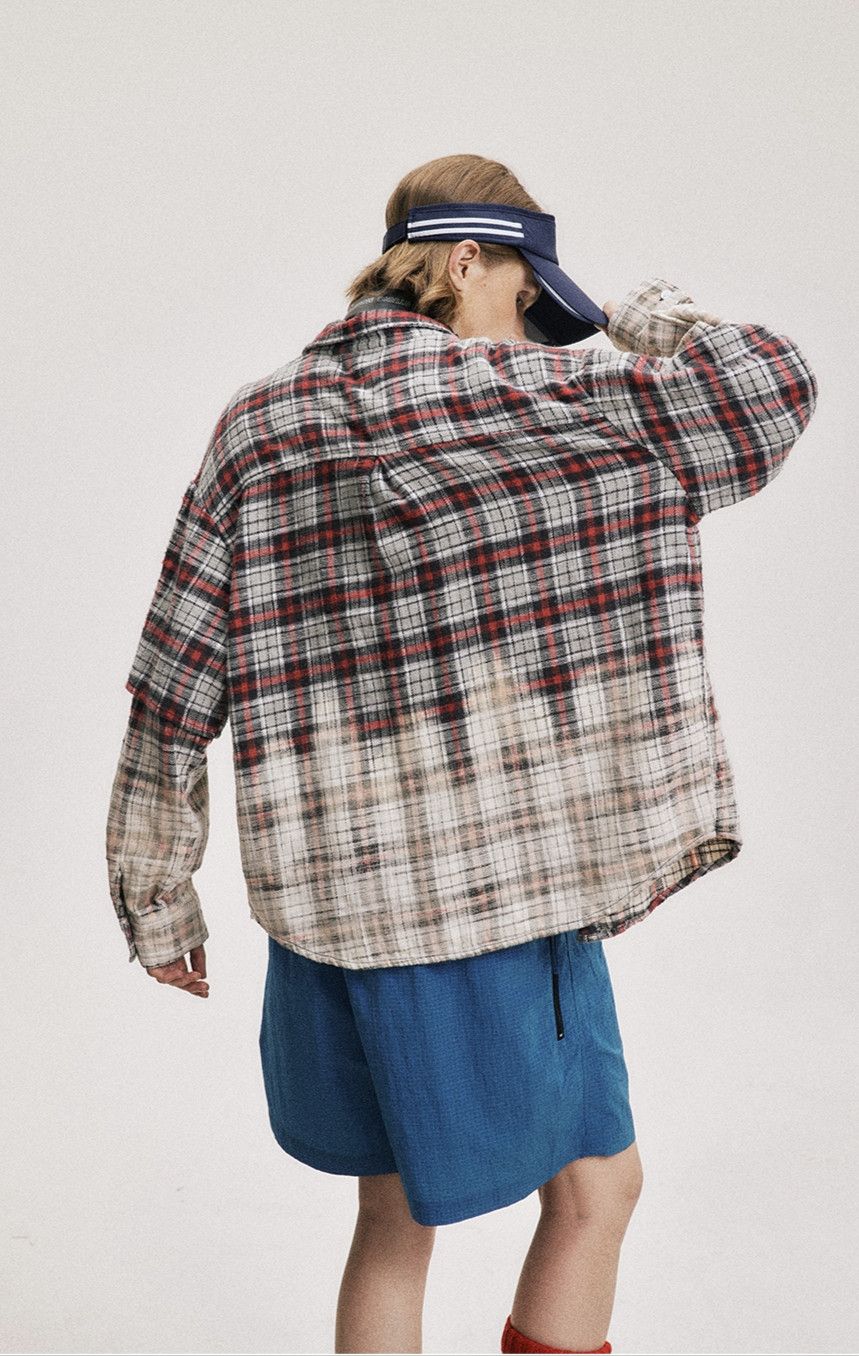 Japanese Brand × Vintage Gradient Dyed Plaid Long Sleeve Size US XL / EU 56 / 4 - 2 Thumbnail