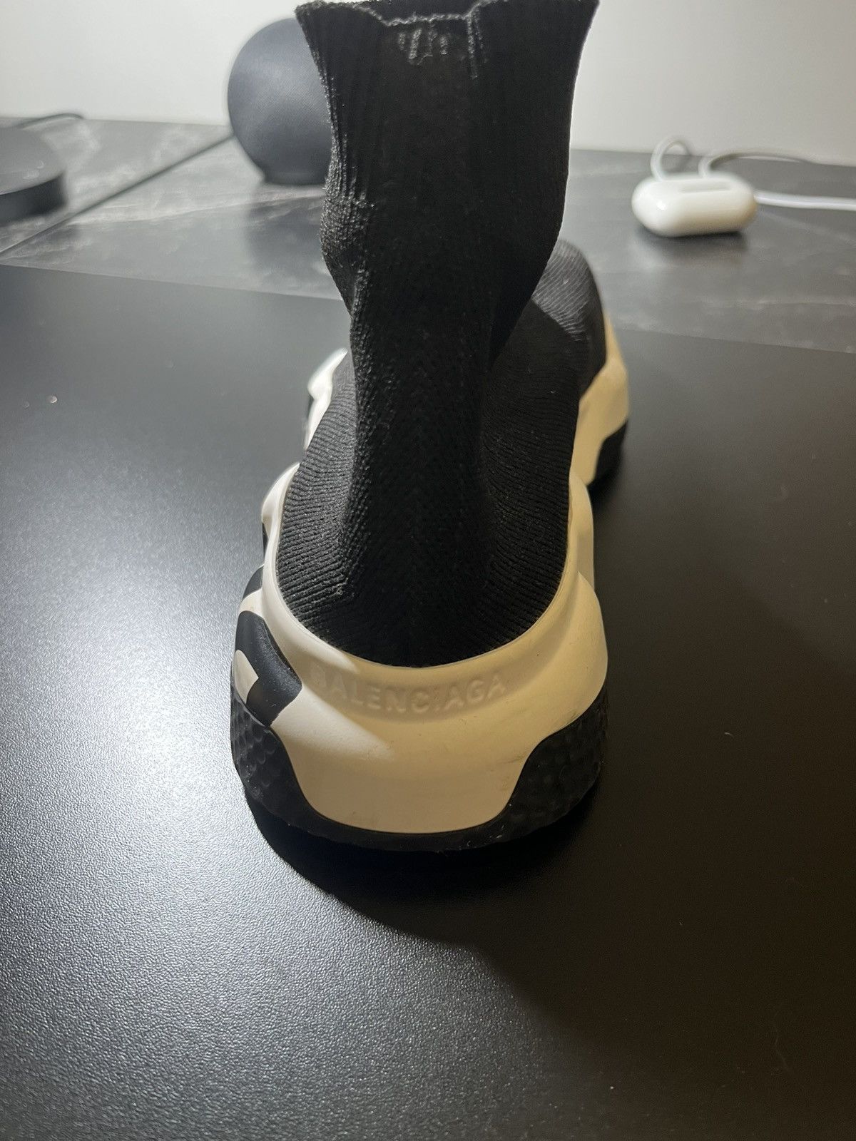 Balenciaga Balenciaga Speed Trainer “Graffiti” Sock Sneakers WhiteBlack Size US 6 / IT 36 - 7 Thumbnail