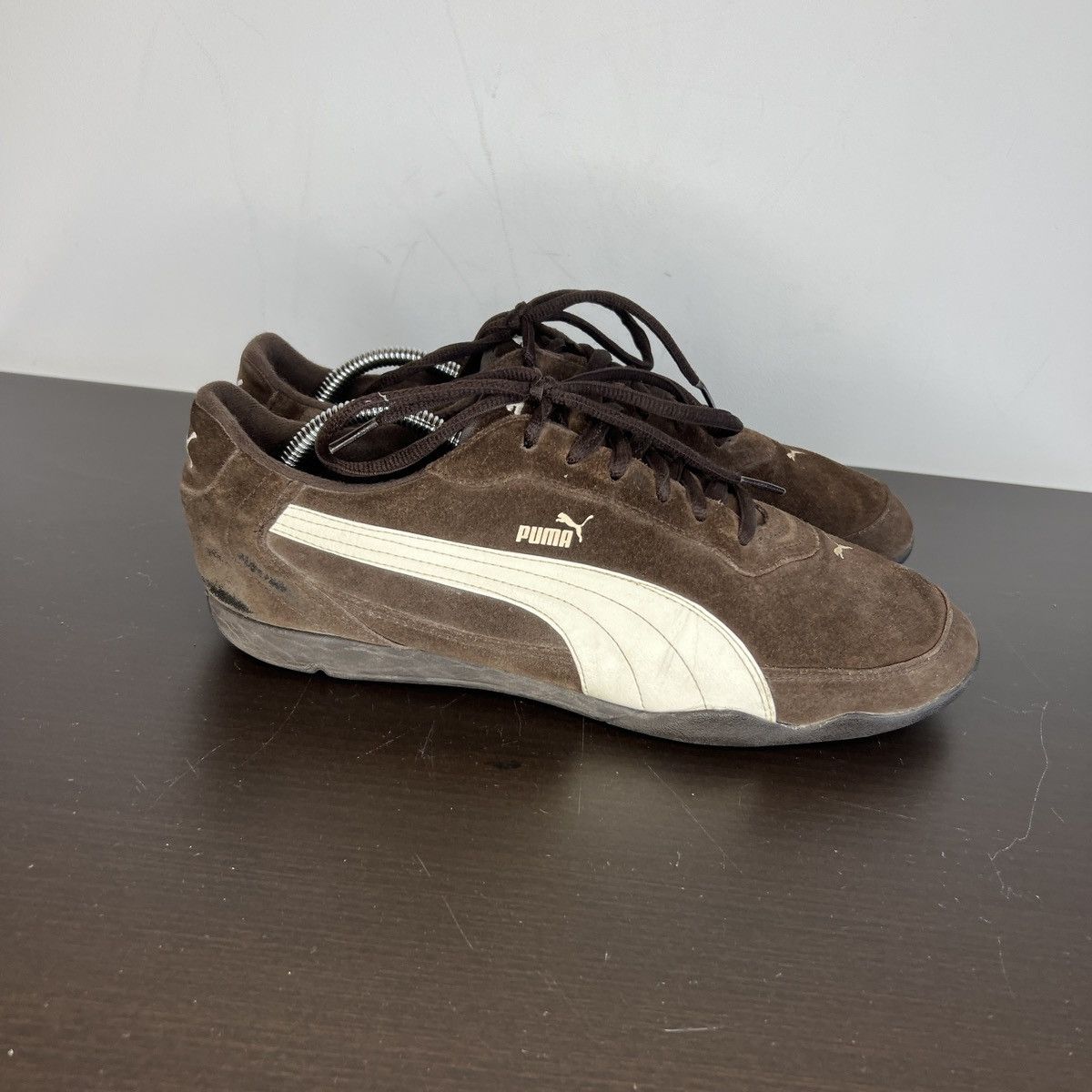 Puma Y2K Puma Speedcat Low Top Brown Suede Leather Sneakers Size US 11.5 / EU 44-45 - 4 Thumbnail