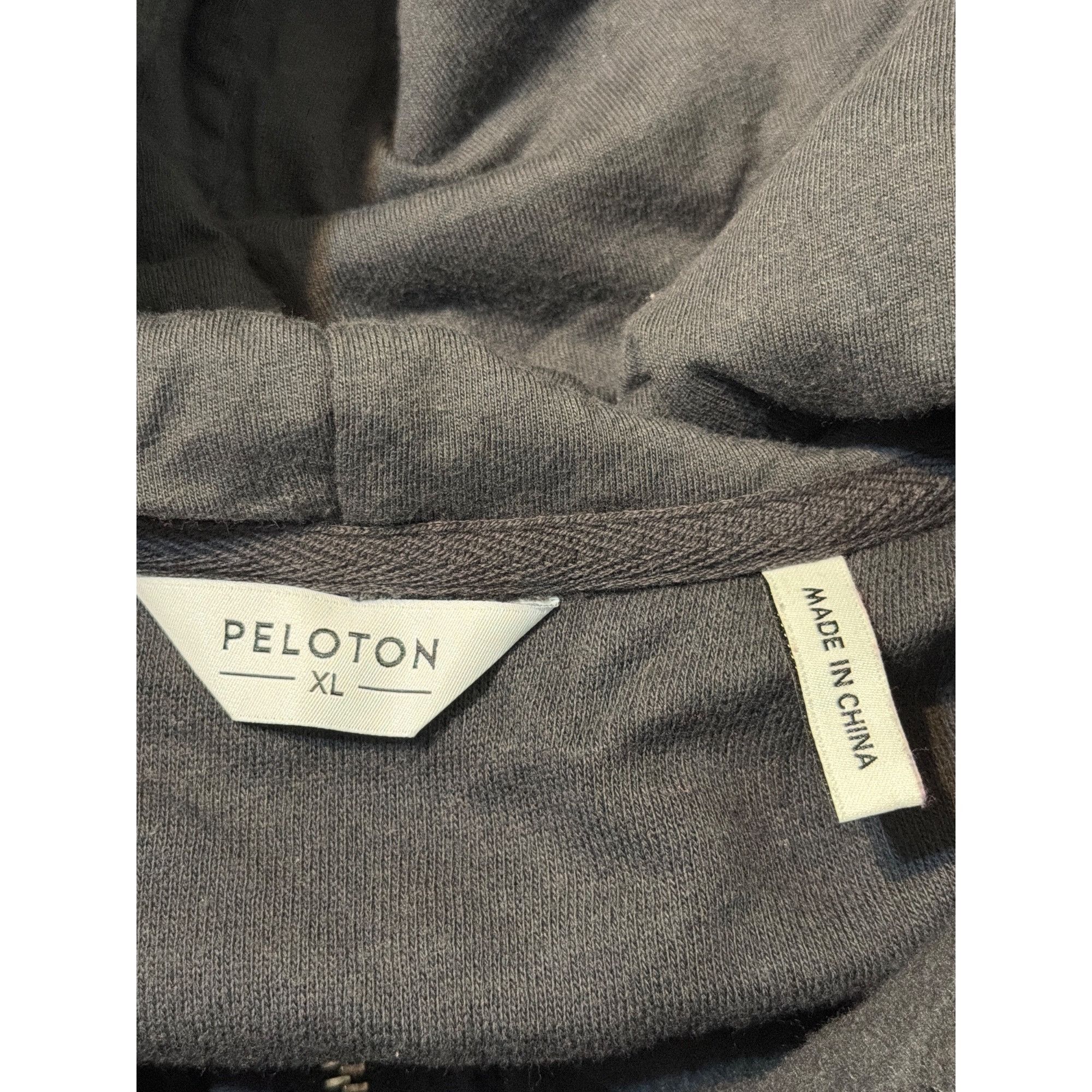 Peloton Peloton Womens Charcoal Gray Full-Zip Hoodie Pink Logo Ombre Size XL / US 12-14 / IT 48-50 - 5 Thumbnail