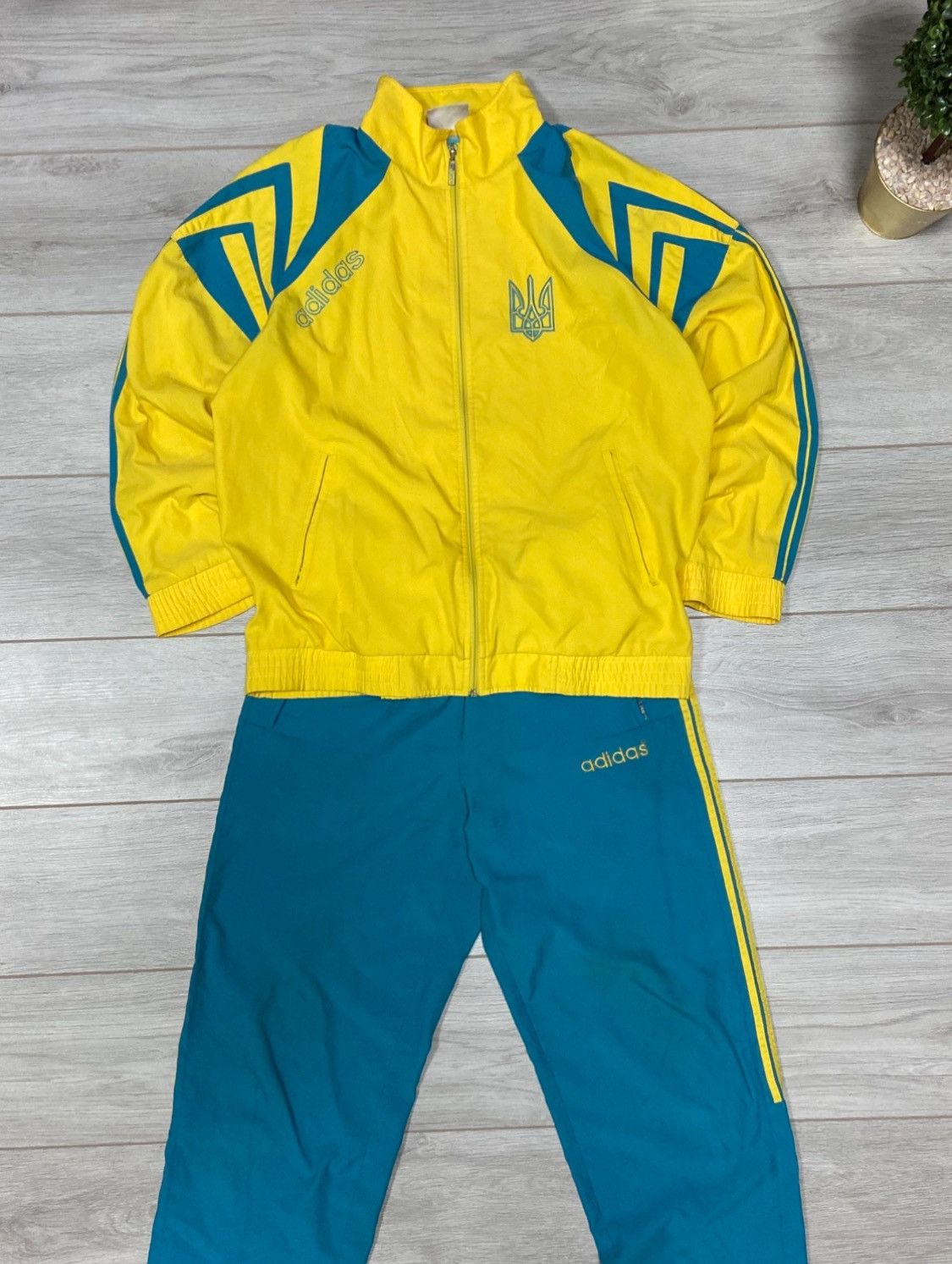 Adidas Vintage Adidas West Germany Ukraine 80-90s Rare Track Suit Size US M / EU 48-50 / 2 - 1 Thumbnail