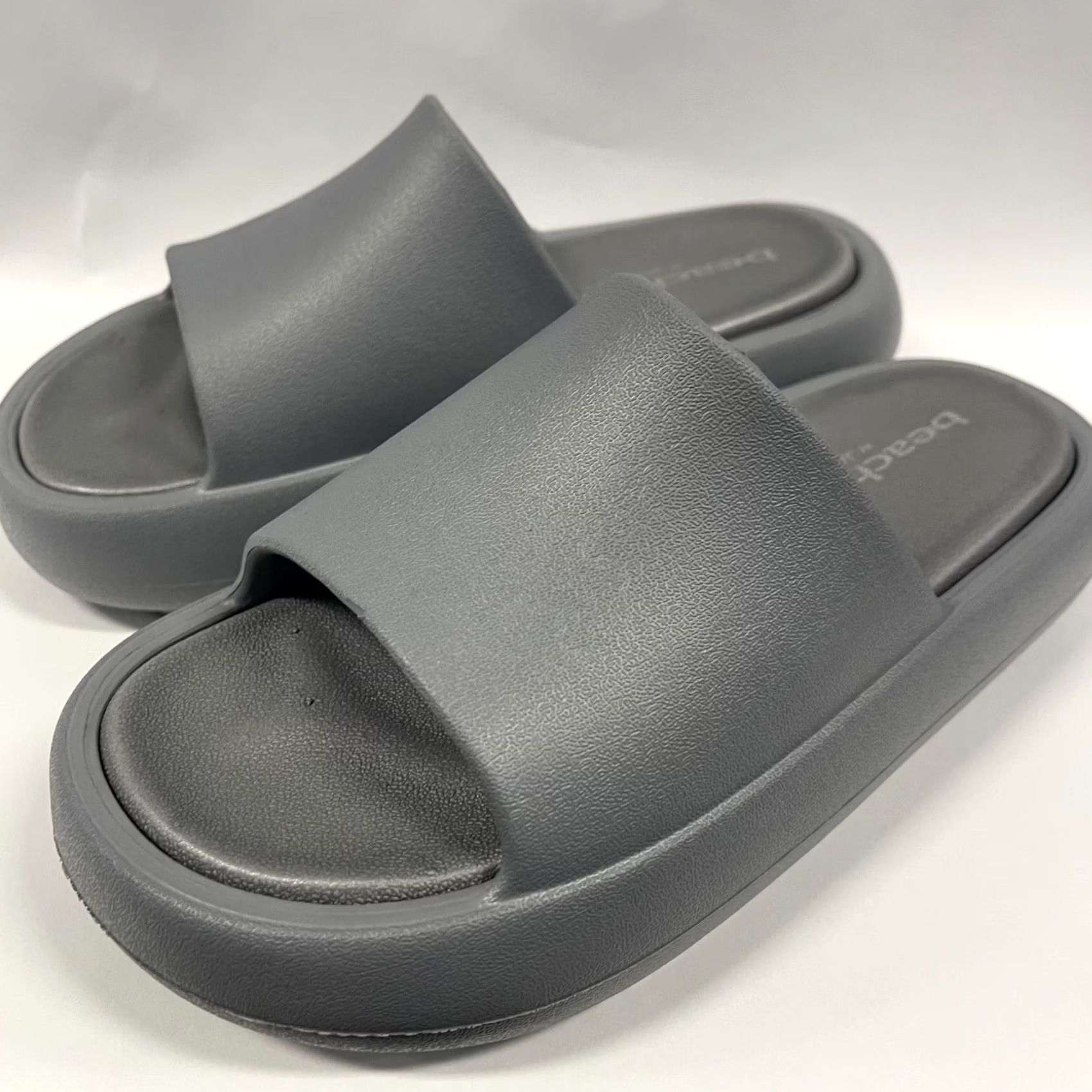J/Slides J/Slides Beach Slides Womens 6 Gray EVA Comfort Sandals Slip On Pool Shoes Slide Womens Mens Girls Size US 6 / IT 36 - 3 Thumbnail