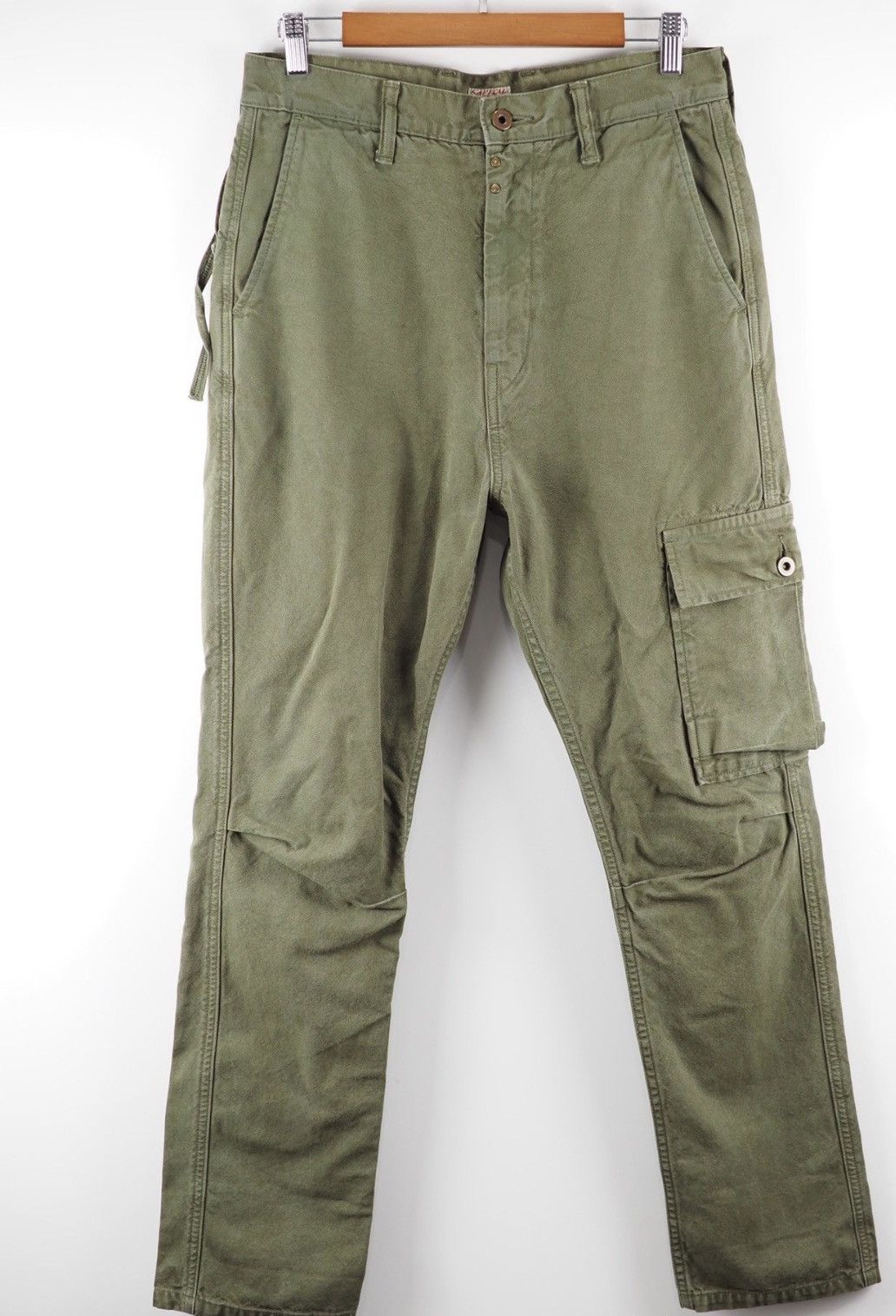 Kapital Kapital Olive Green Strap Cargo Pants J16 Size US 34 / EU 50 - 1 Thumbnail
