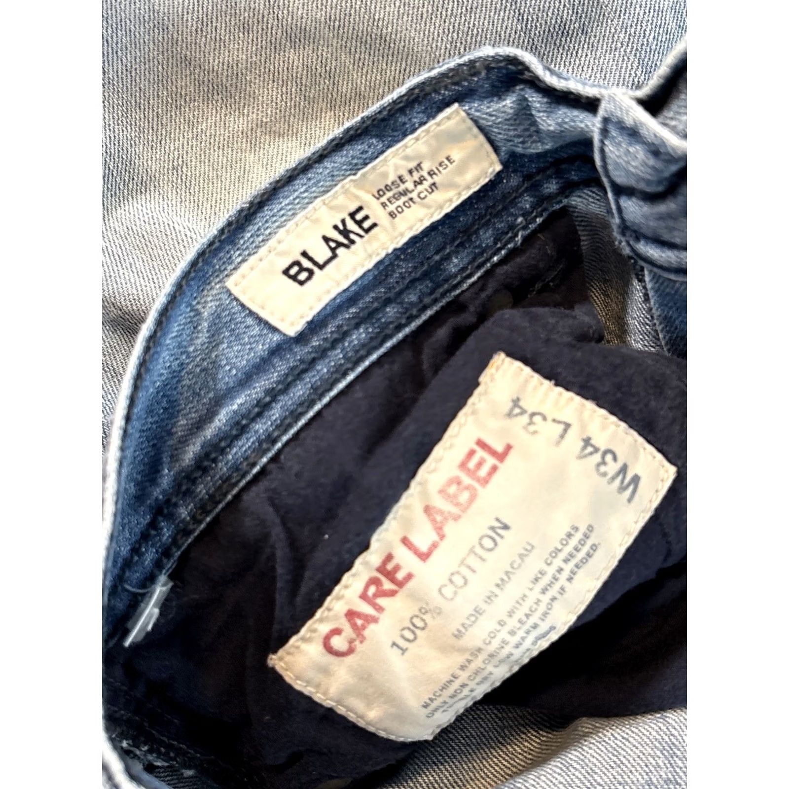 Express Express Jeans Blake Loose Low Rise Bootcut Jeans 34x32 Blue Mens Regular Vintage VTG Distressed Retro Streetwear Jeans Size US 34 / EU 50 - 5 Thumbnail
