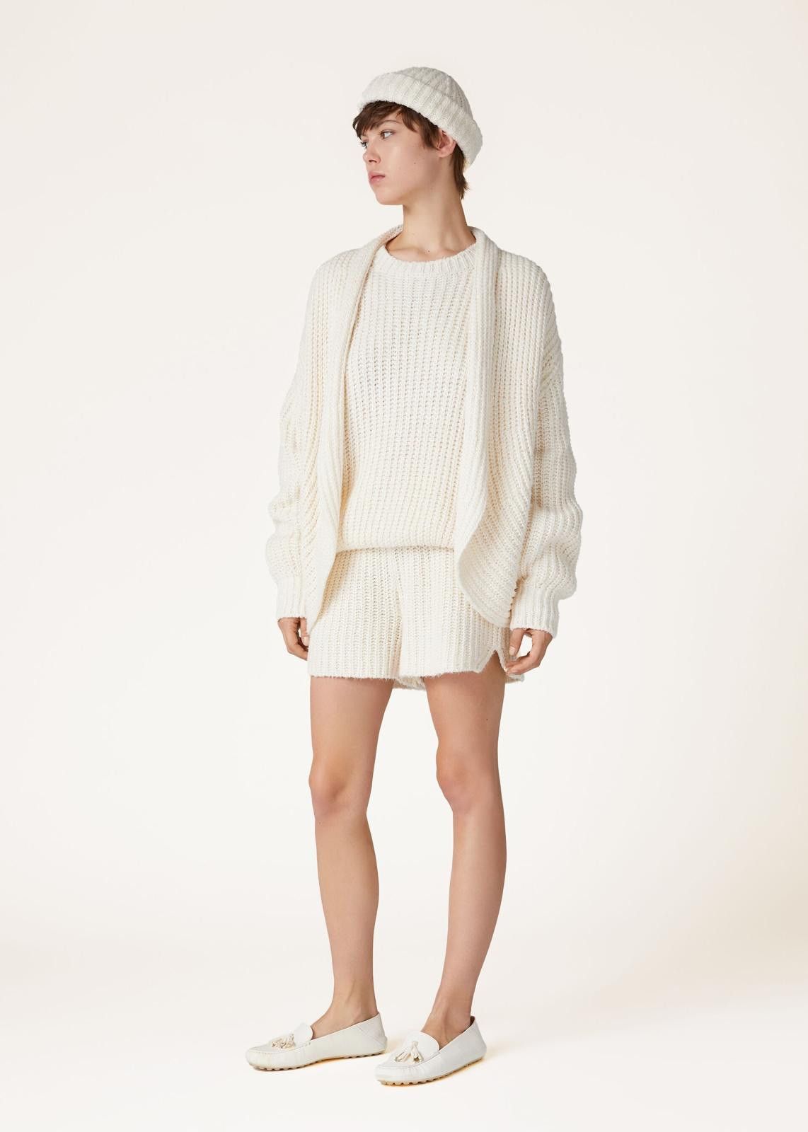 Loro Piana o1srvl11e0425 FAN6406 Cocooning Crewneck Sweater in White Size XS / US 0-2 / IT 36-38 - 4 Thumbnail