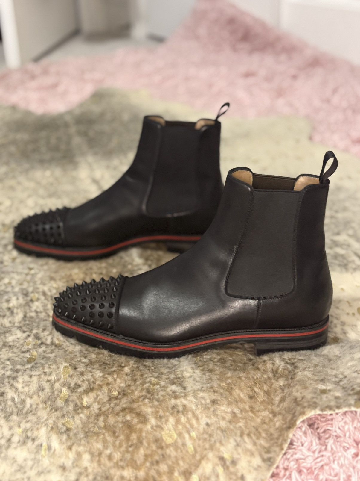 Christian Louboutin Christian Louboutin melon spiked toe cap Chelsea boots Size US 10 / EU 43 - 2 Thumbnail