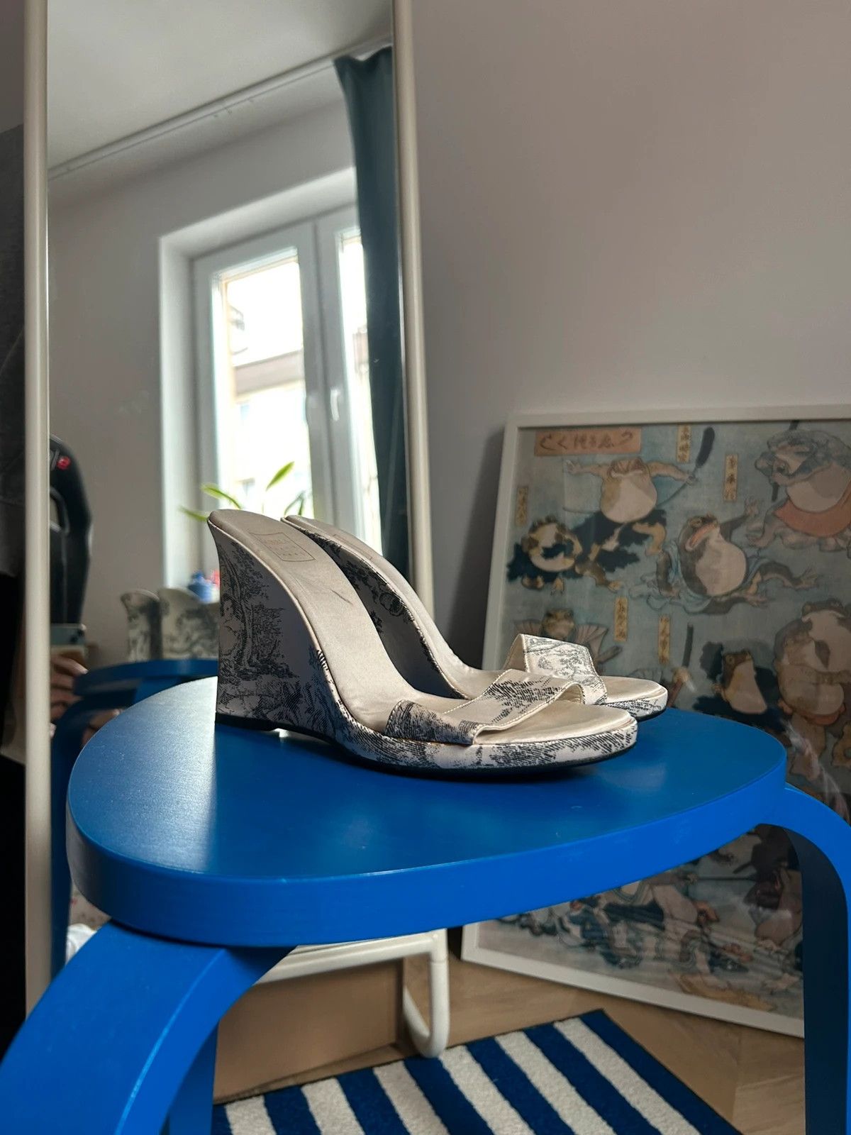 La Perla La Perla Print Wedge Sandals Size US 7 / IT 37 - 8 Thumbnail