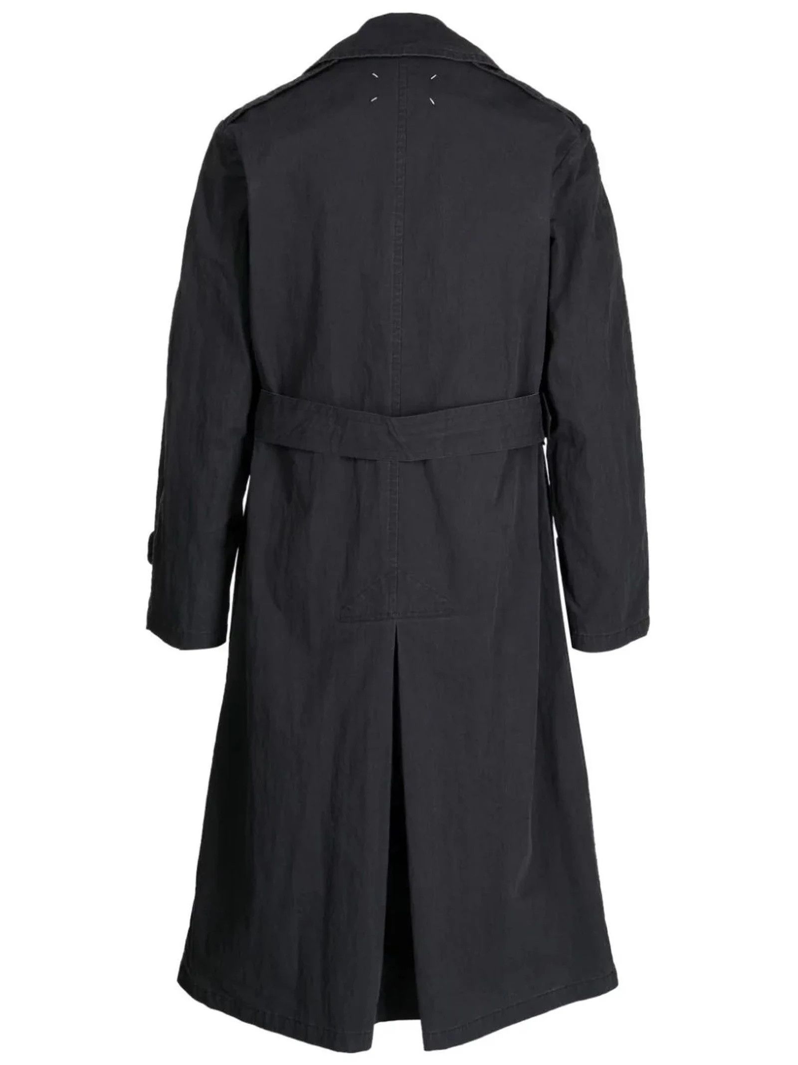 Maison Margiela o1y1124 Double-Breasted Trench Coat in Black Size US S / EU 44-46 / 1 - 2 Thumbnail