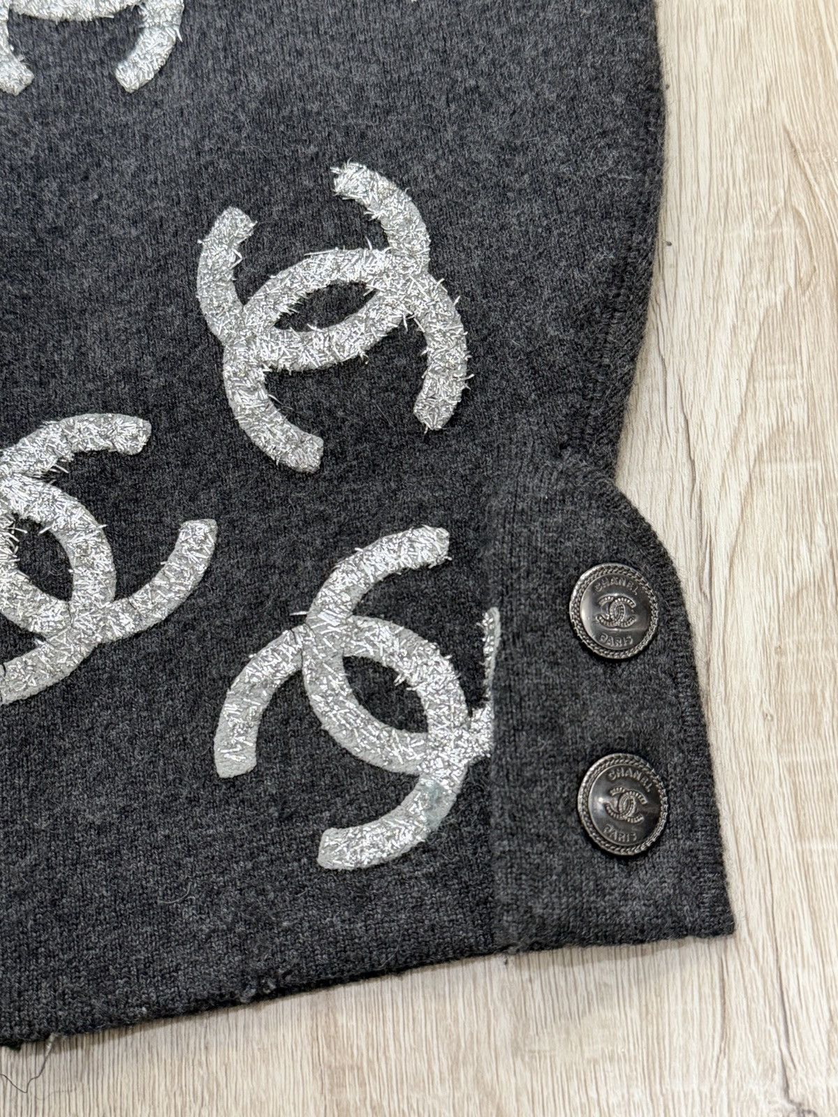 Chanel Chanel Glitter Patch Cashmere Pants Grey Silver Size US 30 / EU 46 - 6 Thumbnail