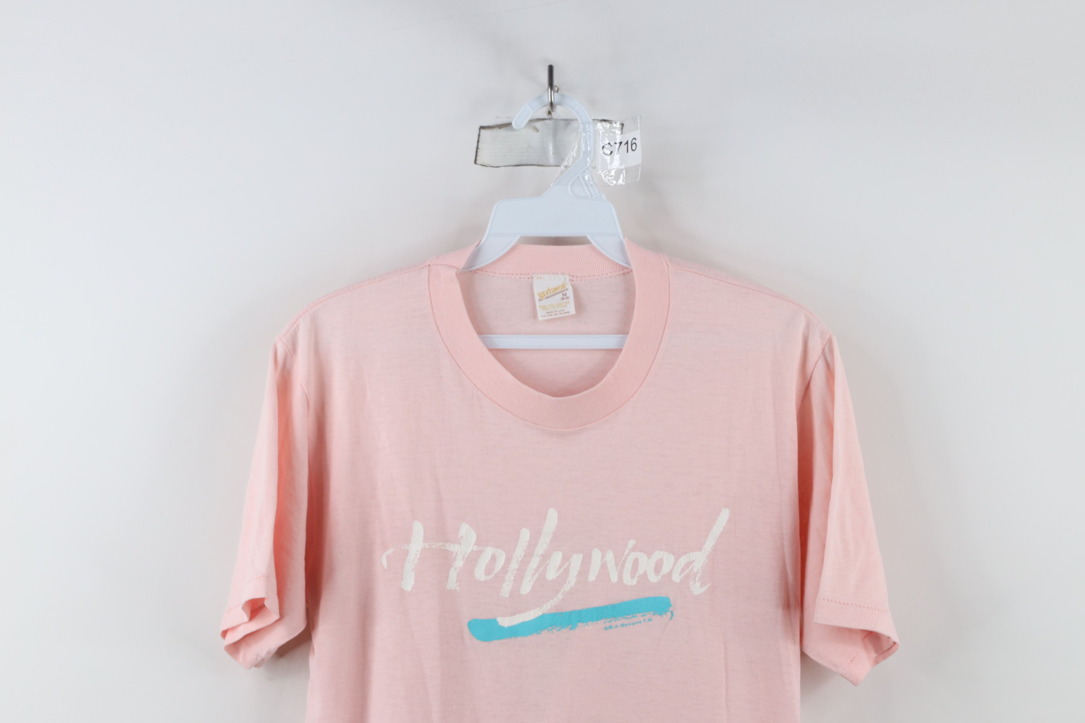 Vintage Vintage 70s 80s Streetwear Thin Sheer Hollywood T-Shirt USA Size M / US 6-8 / IT 42-44 - 2 Thumbnail