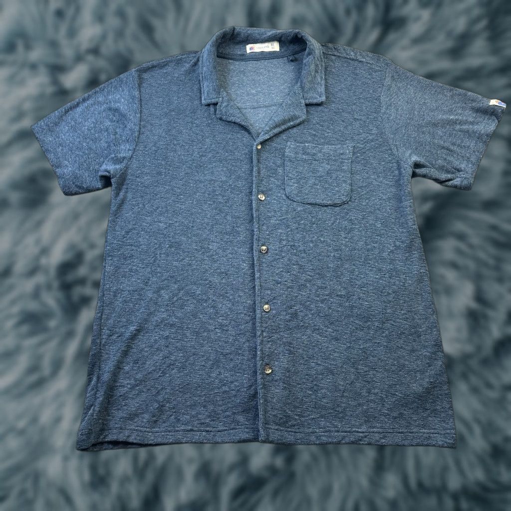 Vintage Laguna Button-Up Shirt XL Mens Blue Cotton Polyester Beach Casual Button-Down Short Sleeve, Breathable, Pockets Size US XL / EU 56 / 4 - 1 Thumbnail
