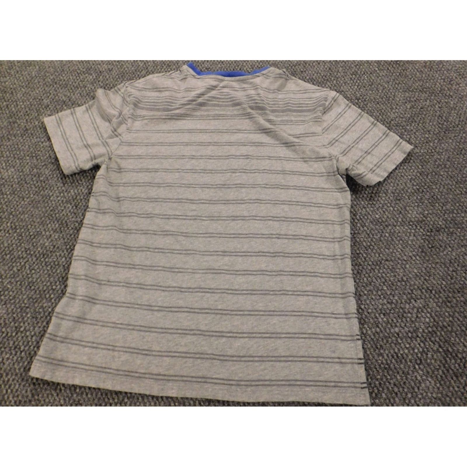 Elie Tahari Elie Tahari Shirt Mens Small Gray Striped Crew Neck Short Sleeve Cotton Logo Casual Size US S / EU 44-46 / 1 - 7 Thumbnail