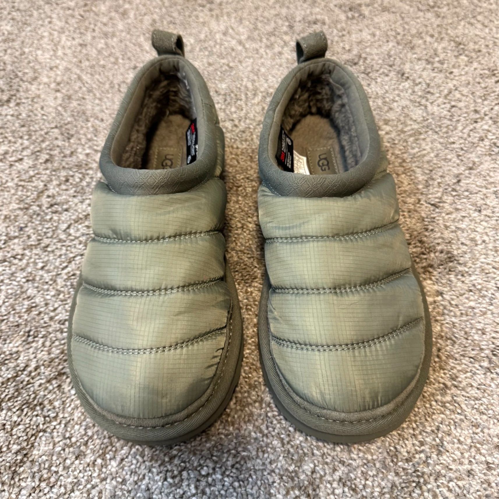 Ugg UGG Tasman LTA Slippers 7 Womens Moss Green Puffy Winter Slip-On Shoes Size US 7 / IT 37 - 2 Thumbnail
