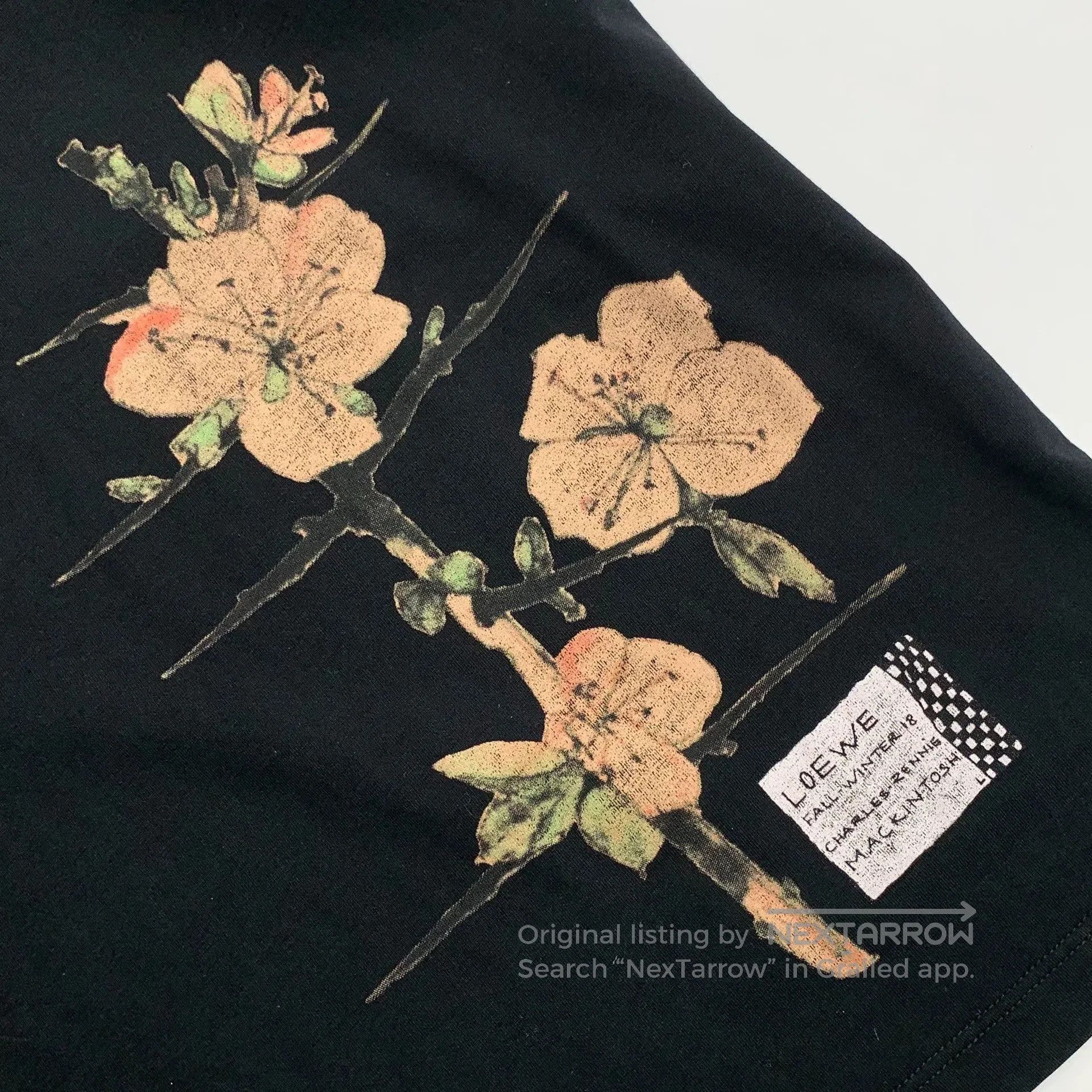 Loewe black loewe t-shirt with floral design. Size US S / EU 44-46 / 1 - 3 Thumbnail