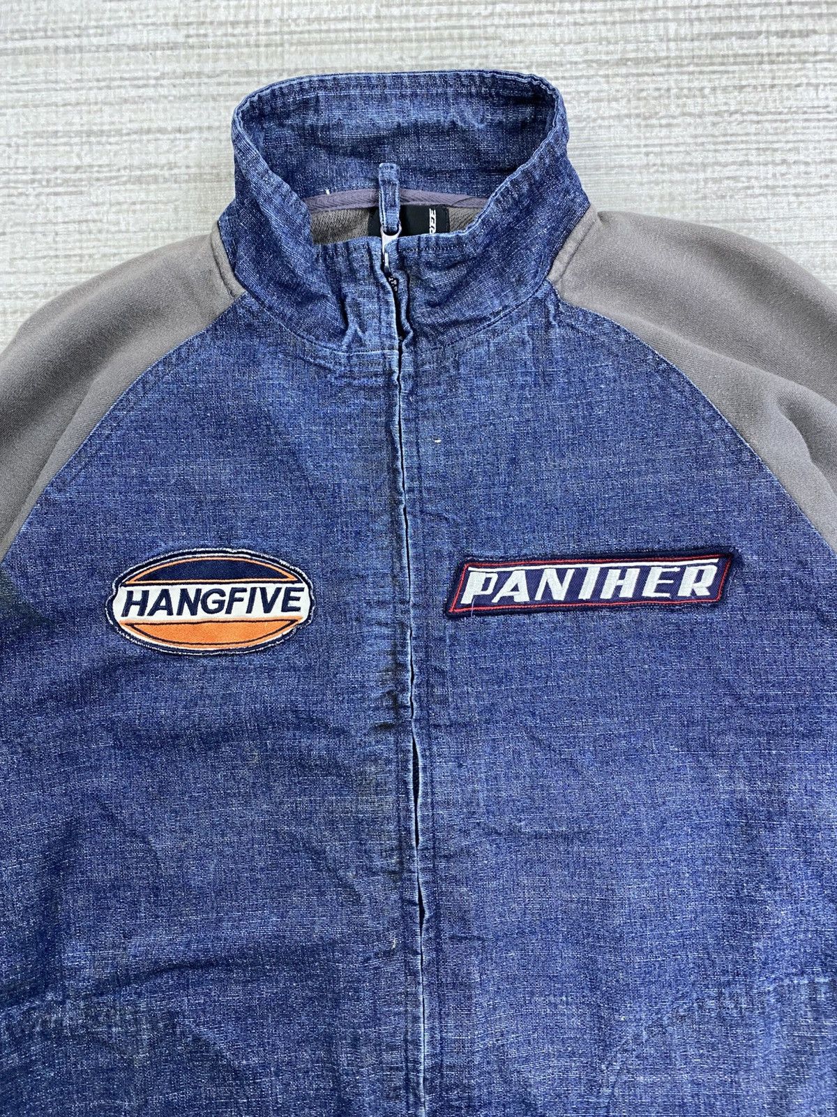 Japanese Brand × Vintage Vintage Stone Japan Brand Half Denim Patches Zipper Jacket Size US M / EU 48-50 / 2 - 7 Thumbnail