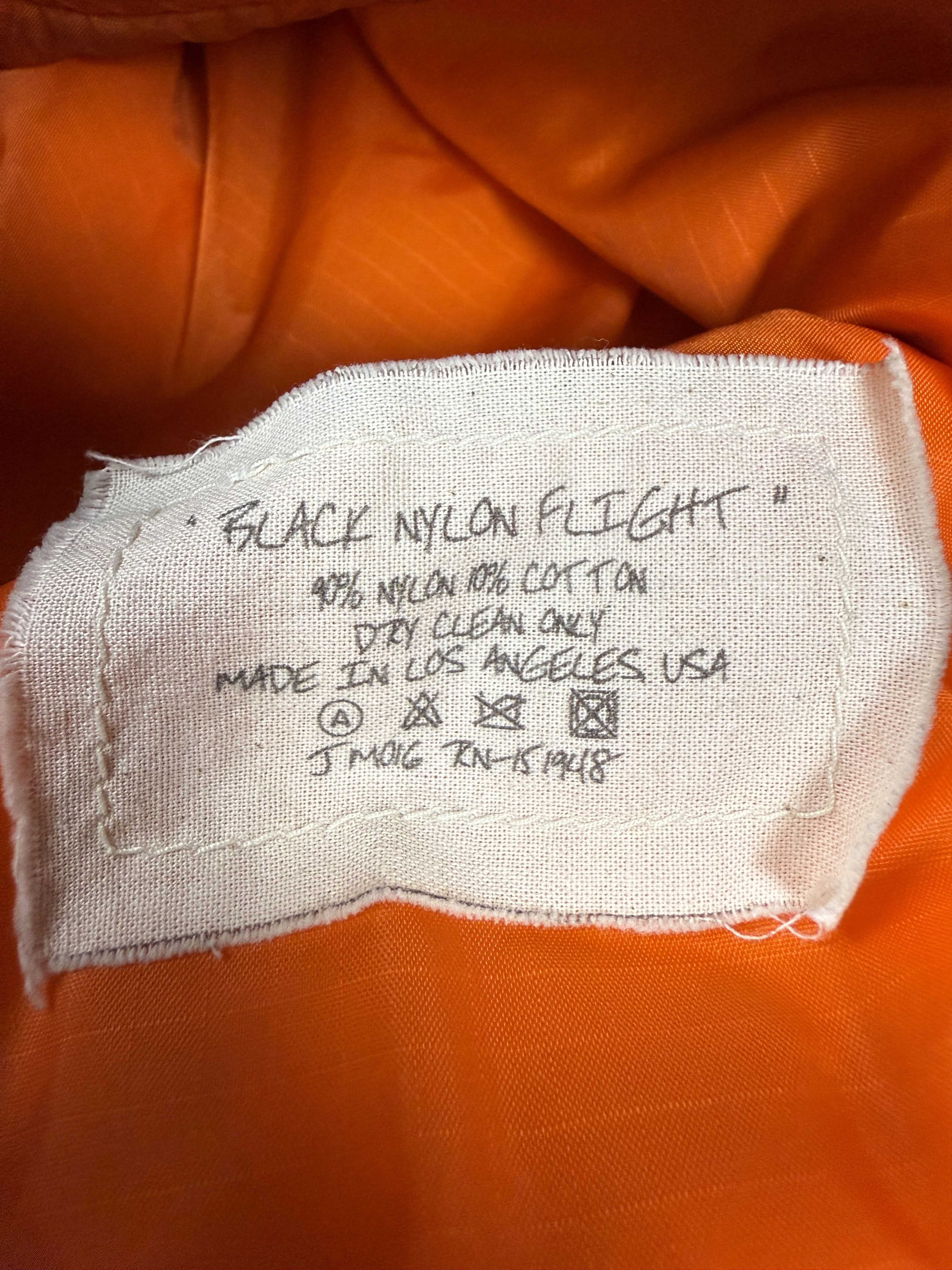 Greg Lauren $1350 Greg Lauren Black Nylon Flight Jacket Size US M / EU 48-50 / 2 - 7 Thumbnail