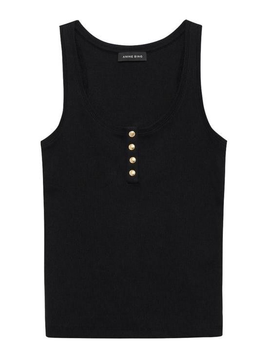 Anine Bing ANINE BING Women Tops A 08 10316 BLK26 Black Size M / US 6-8 / IT 42-44 - 1 Thumbnail